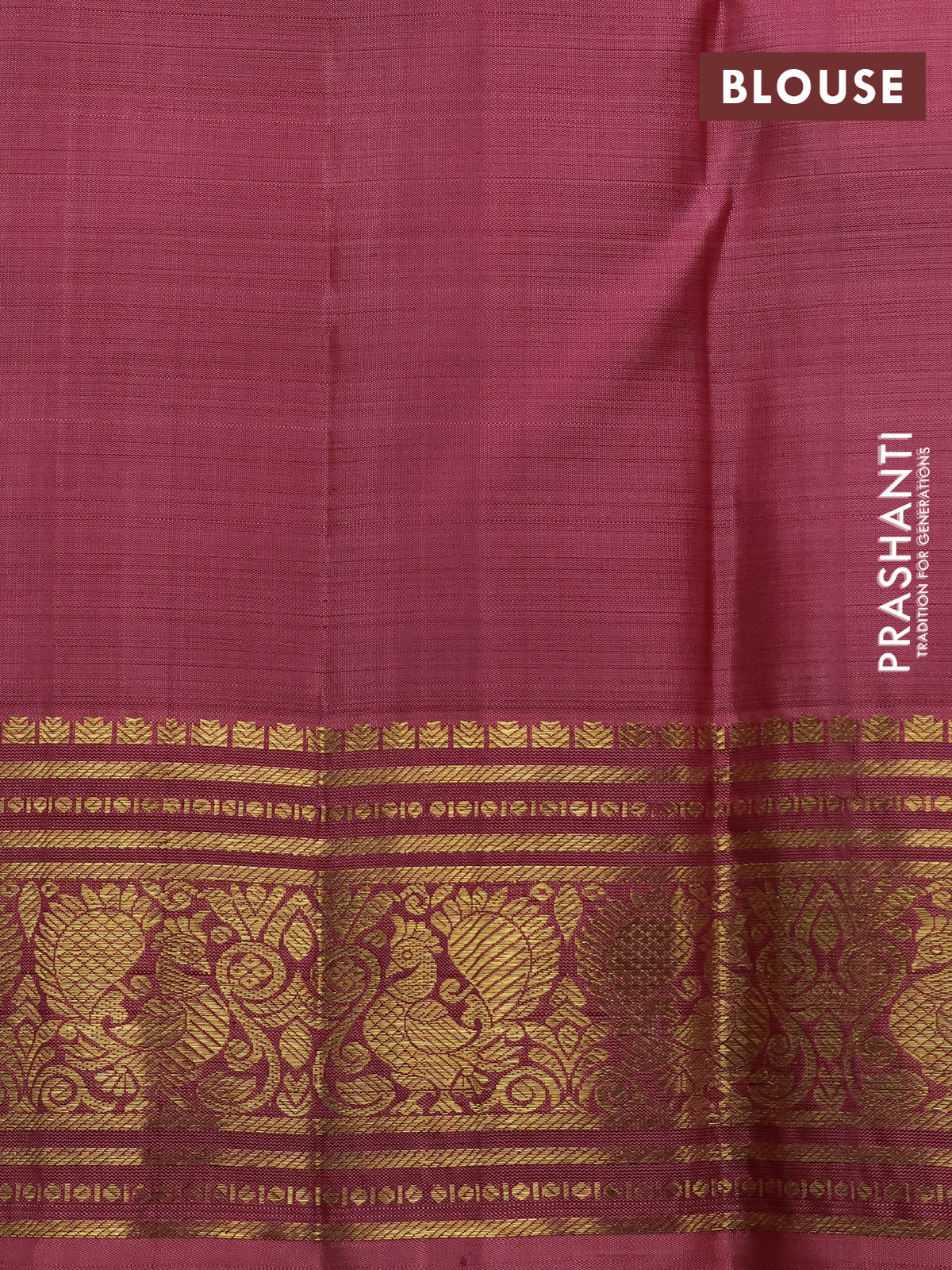 Pure kanchipuram silk saree pastel peach shade and peach shade with floral zari woven buttas and rich zari woven border - Image 4