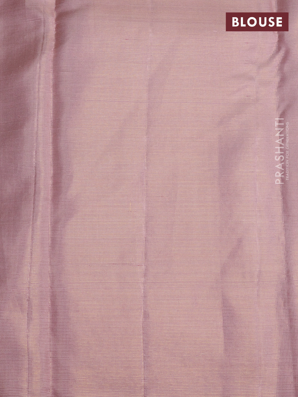 Pure kanchipuram silk saree pastel peach with allover zari woven geometric brocade weaves in borderless style - Image 4