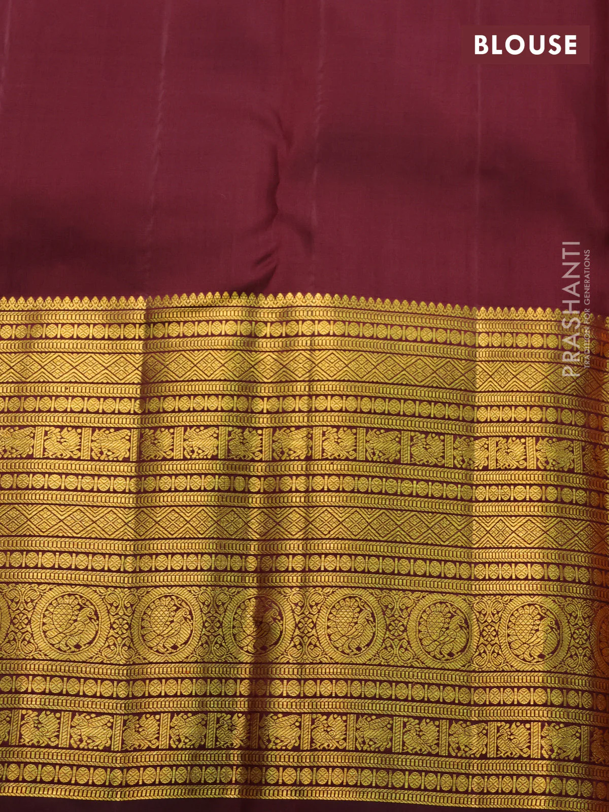 Pure kanchipuram silk saree pastel pink and brown with allover zari checks & buttas and long zari woven border - Image 4