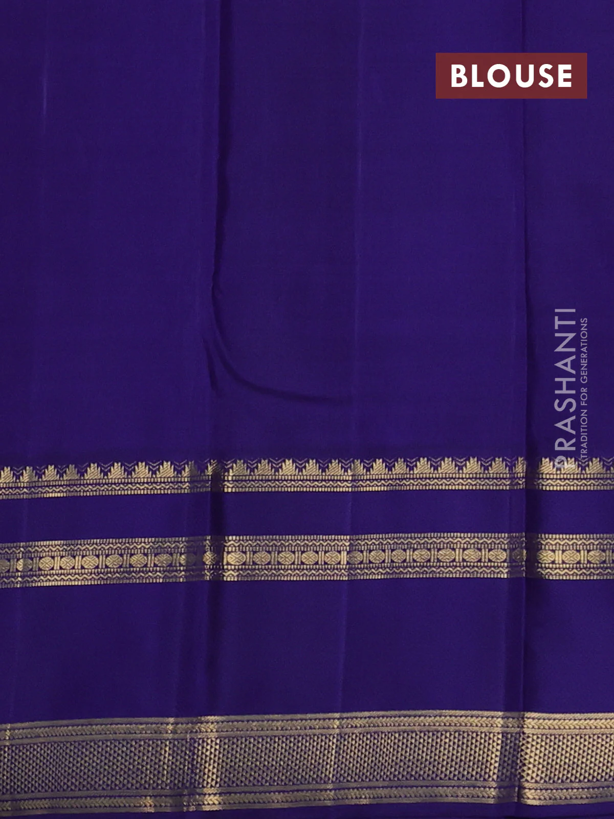Pure kanchipuram silk saree pink and blue with zari woven buttas and long rettapet zari woven korvai border - Image 5