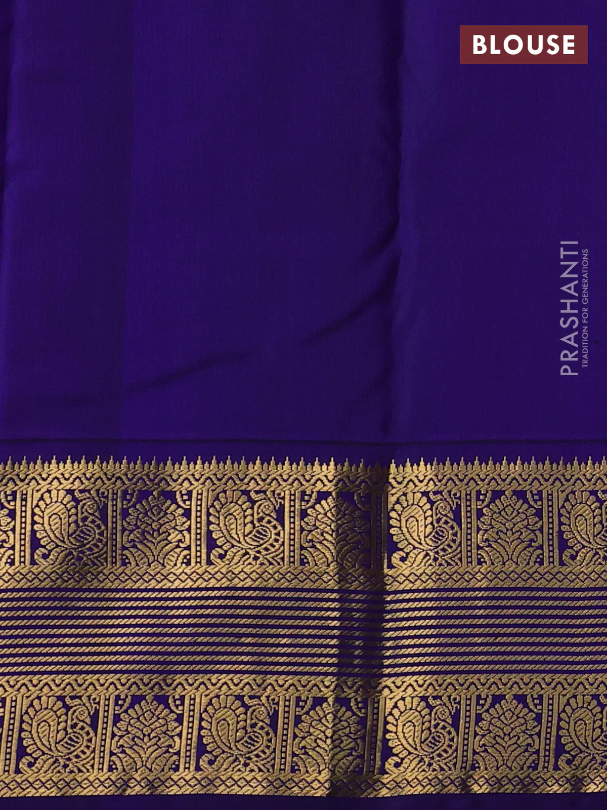 Pure kanchipuram silk saree pink and blue with zari woven buttas and long zari woven korvai border - Image 4
