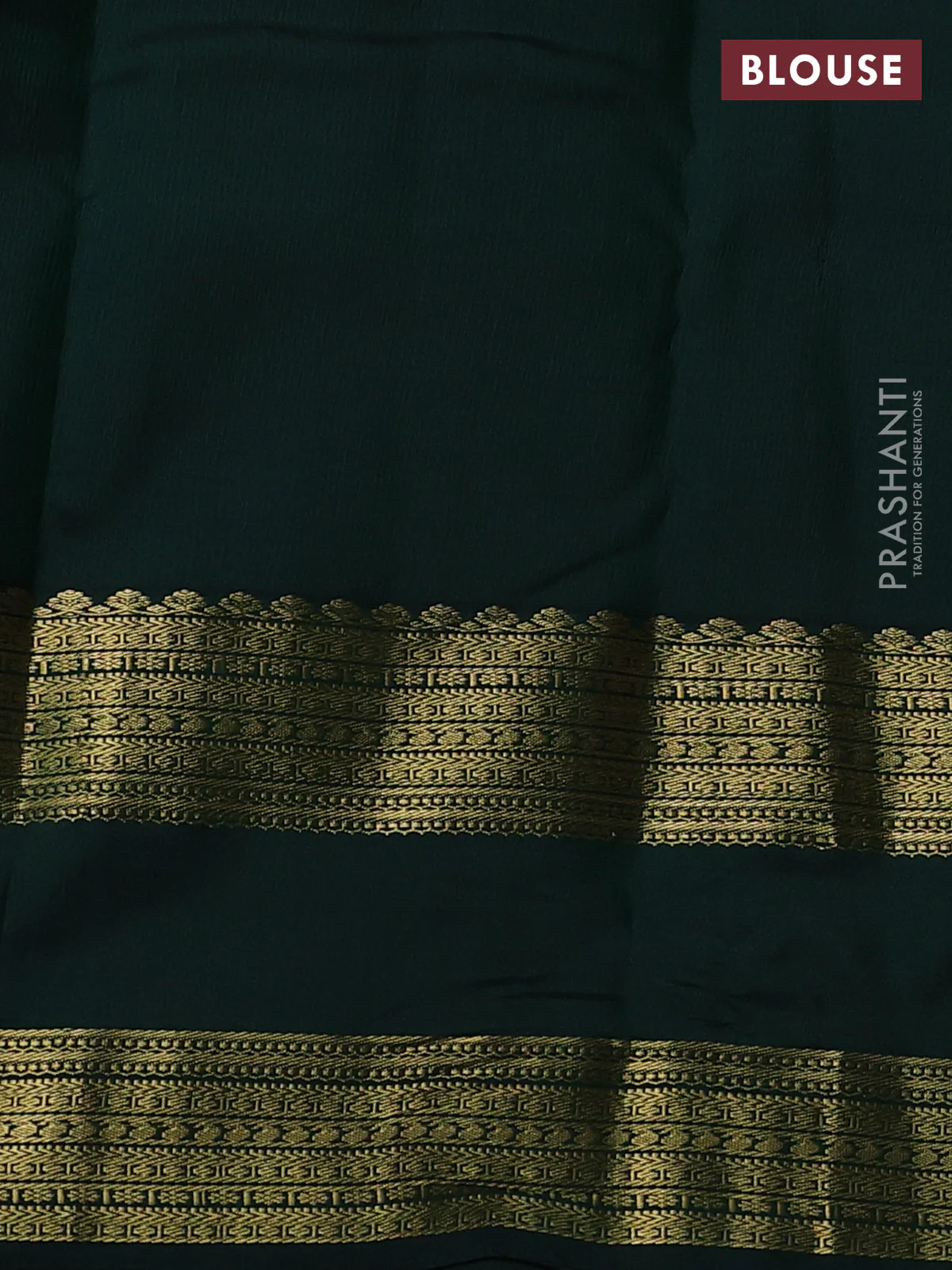 Pure kanchipuram silk saree pink and bottle green with zari woven buttas and rettapet zari woven korvai border - Image 4