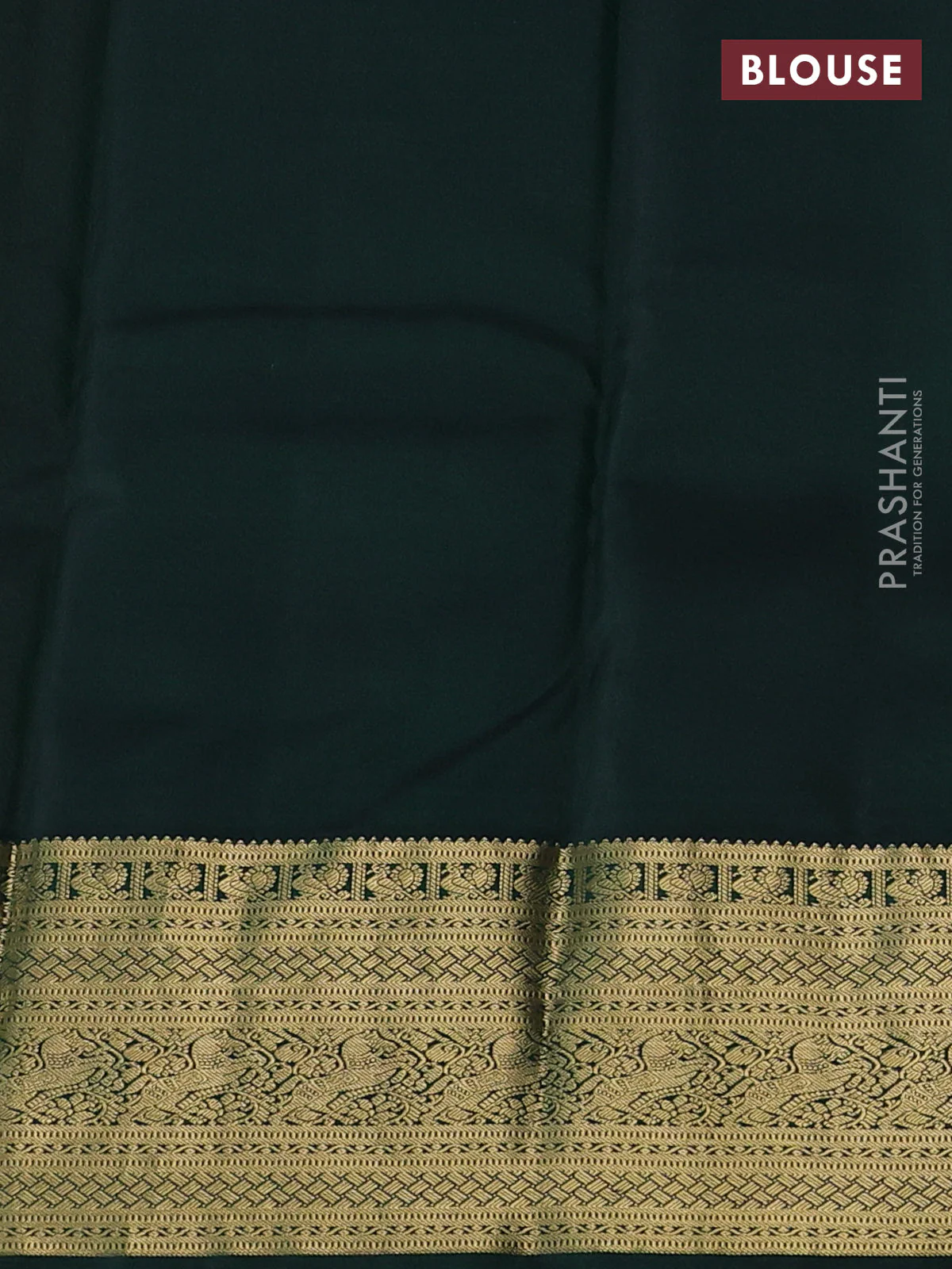 Pure kanchipuram silk saree pink and bottle green with zari woven buttas and rich zari woven border - Image 4