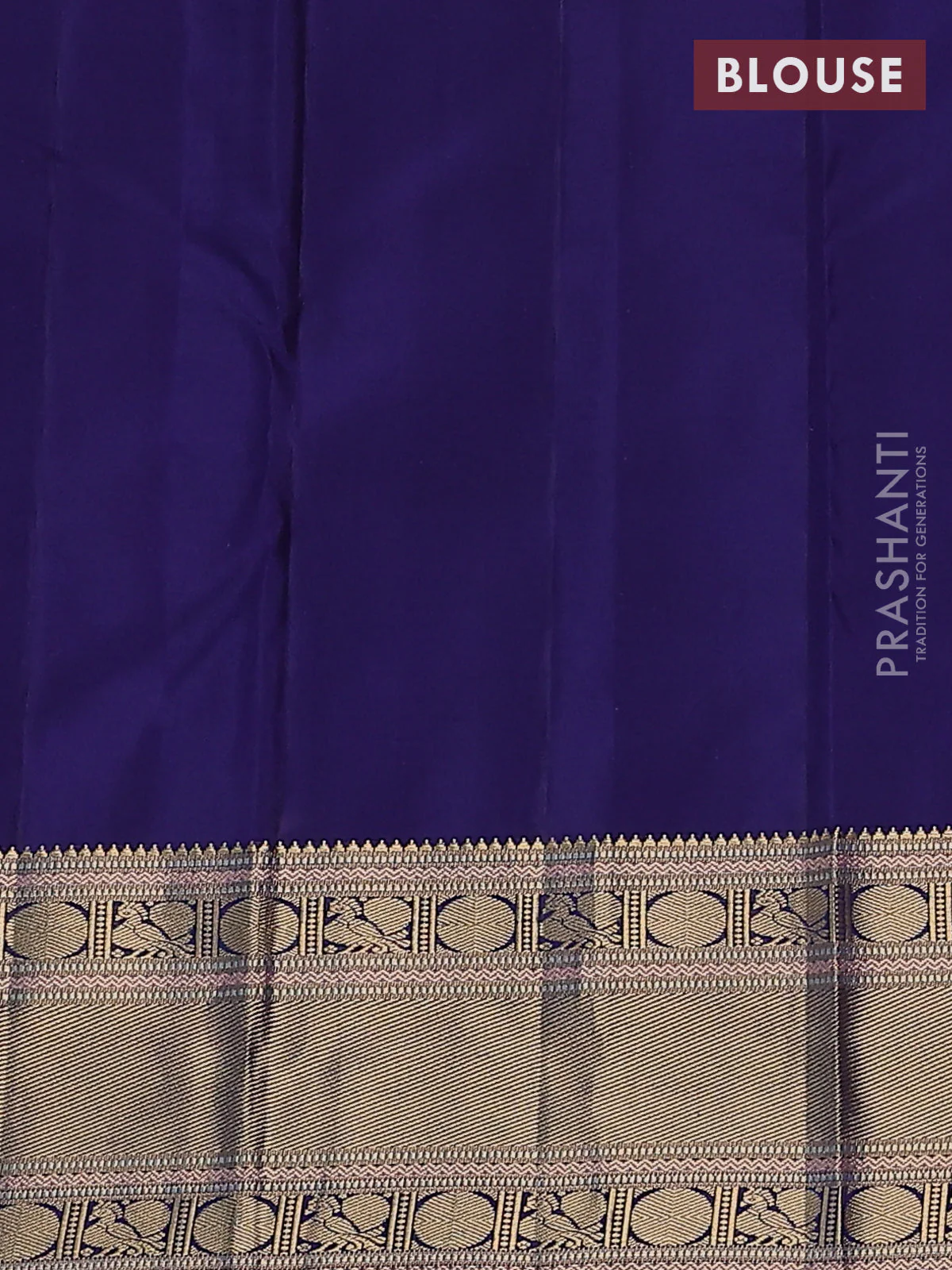 Pure kanchipuram silk saree pink and cs blue with zari woven buttas and zari woven border - Image 3