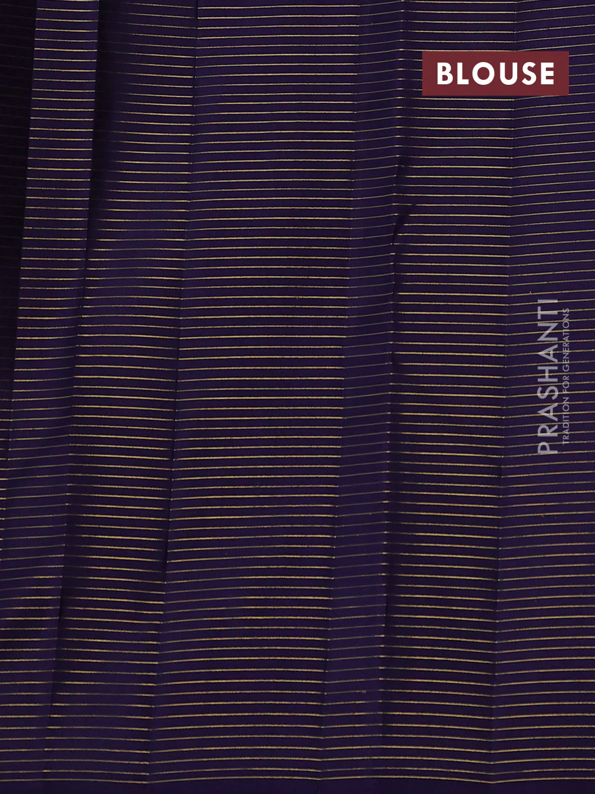 Pure kanchipuram silk saree pink and navy blue with allover small zari checks & buttas in borderless style - Image 4