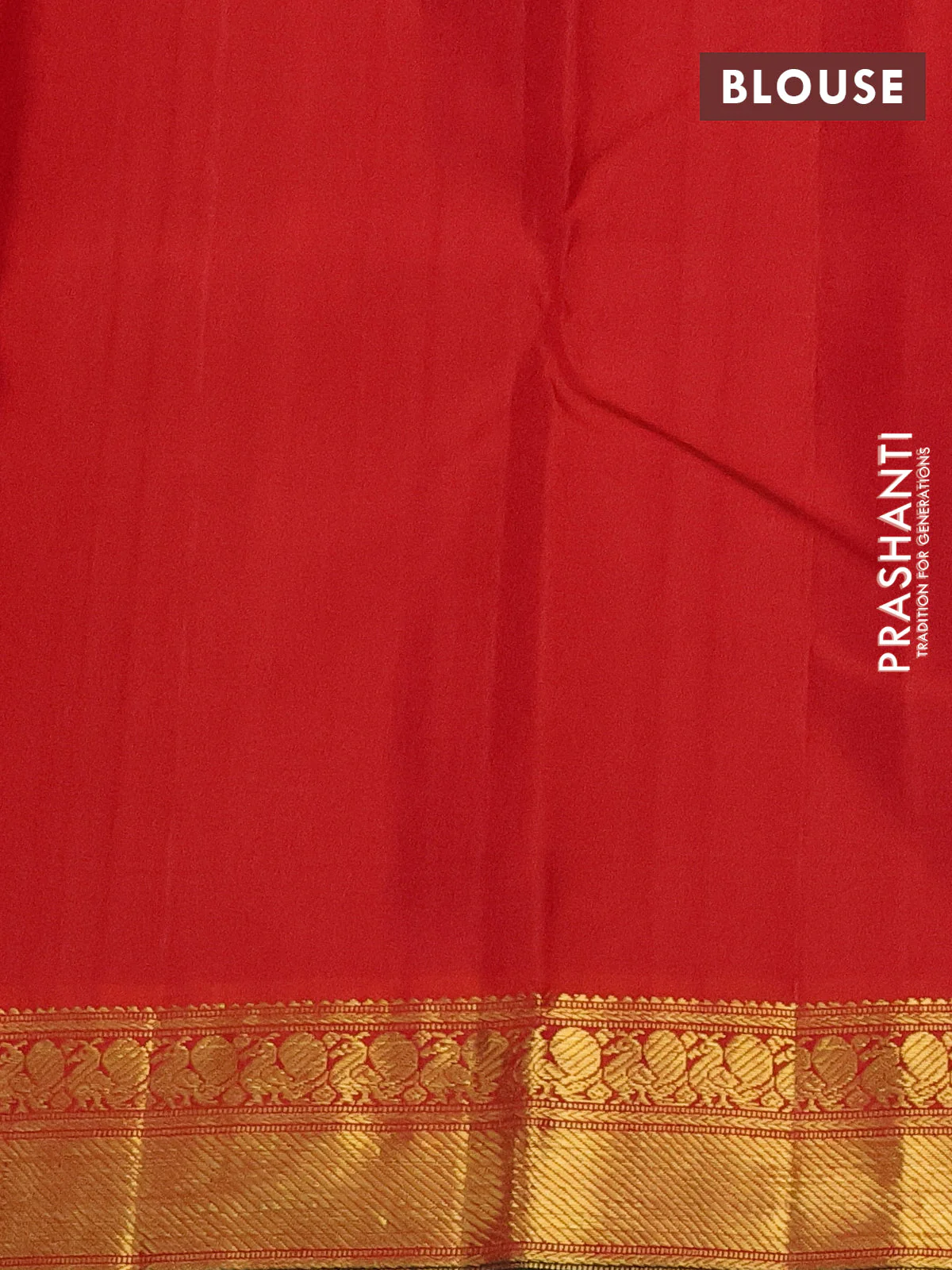 Pure kanchipuram silk saree pink and red with plain body and zari woven border - Image 3