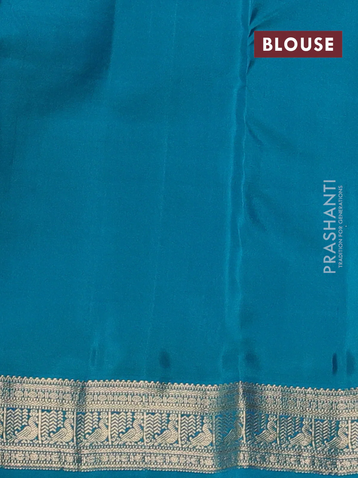 Pure kanchipuram silk saree pink and teal green with floral zari woven buttas and zari woven korvai border - Image 4