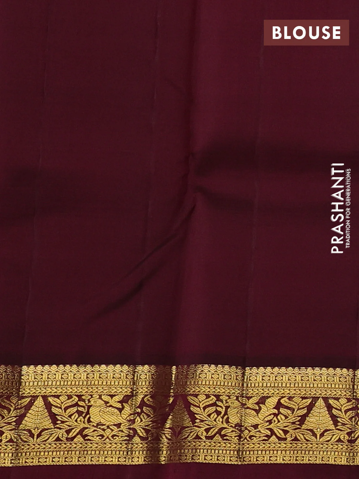 Pure kanchipuram silk saree pink and wine shade with zari woven buttas and rettapet zari woven border - Image 4