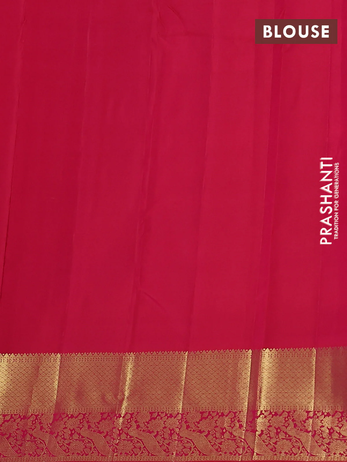 Pure kanchipuram silk saree purple and dual shade of reddish pink with zari woven floral buttas and rich zari woven border - Image 4