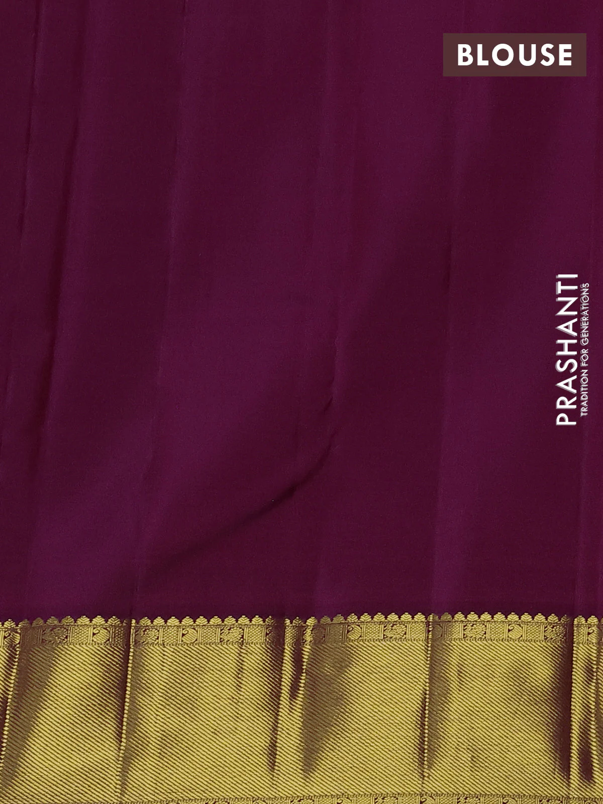 Pure kanchipuram silk saree purple with allover small zari checks & buttas and zari woven border - Image 4