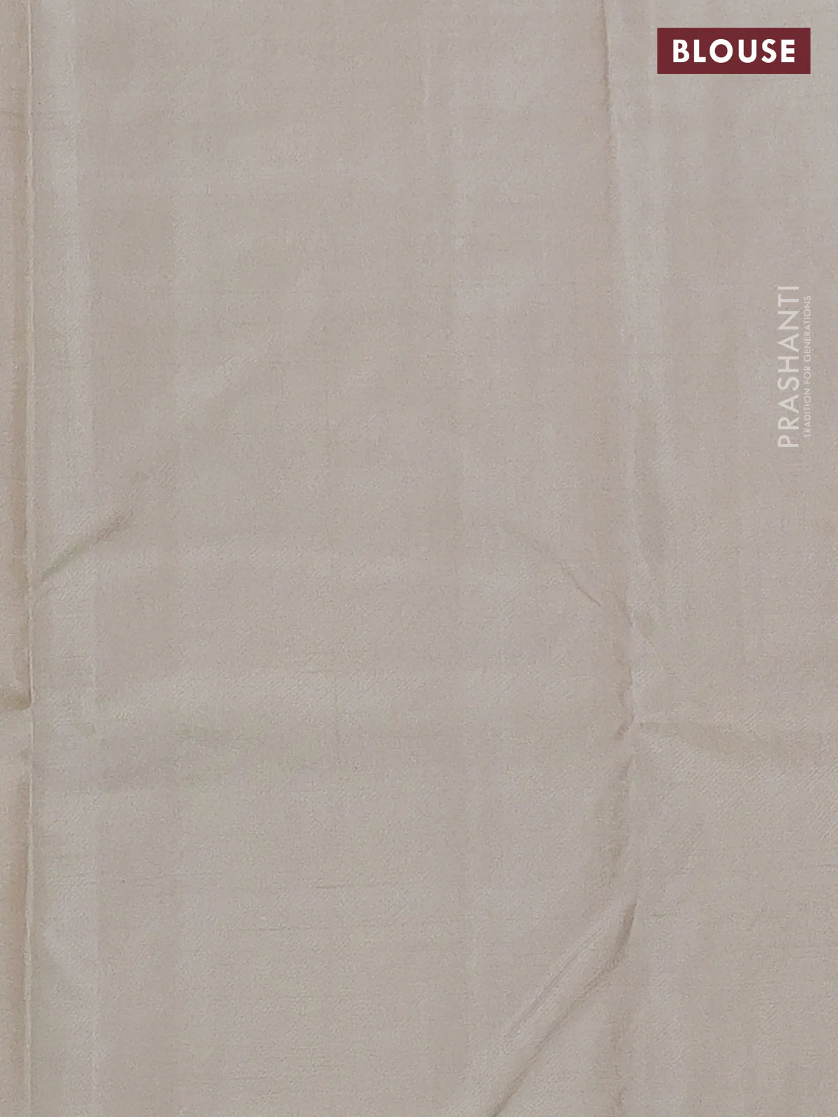 Pure kanchipuram silk saree red and beige with allover stripes pattern and simple border - Image 4