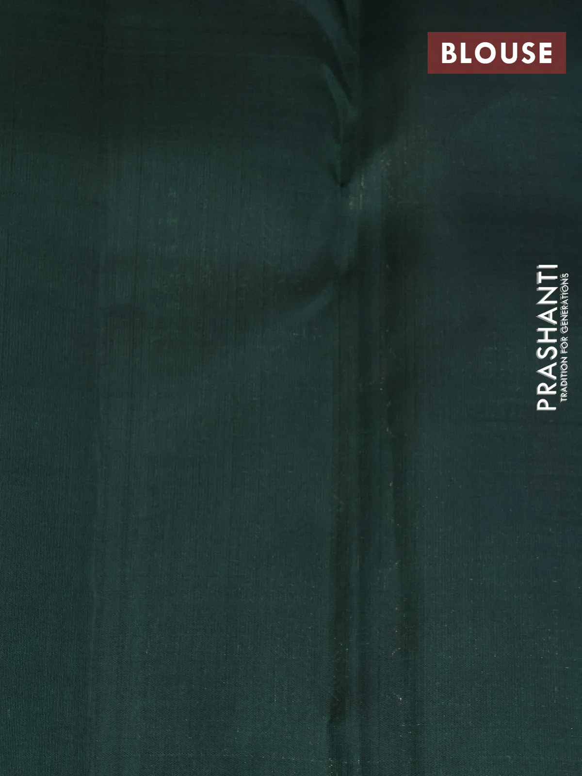 Pure kanchipuram silk saree red and bottle green with allover zari weaves & buttas in borderless style - Image 4