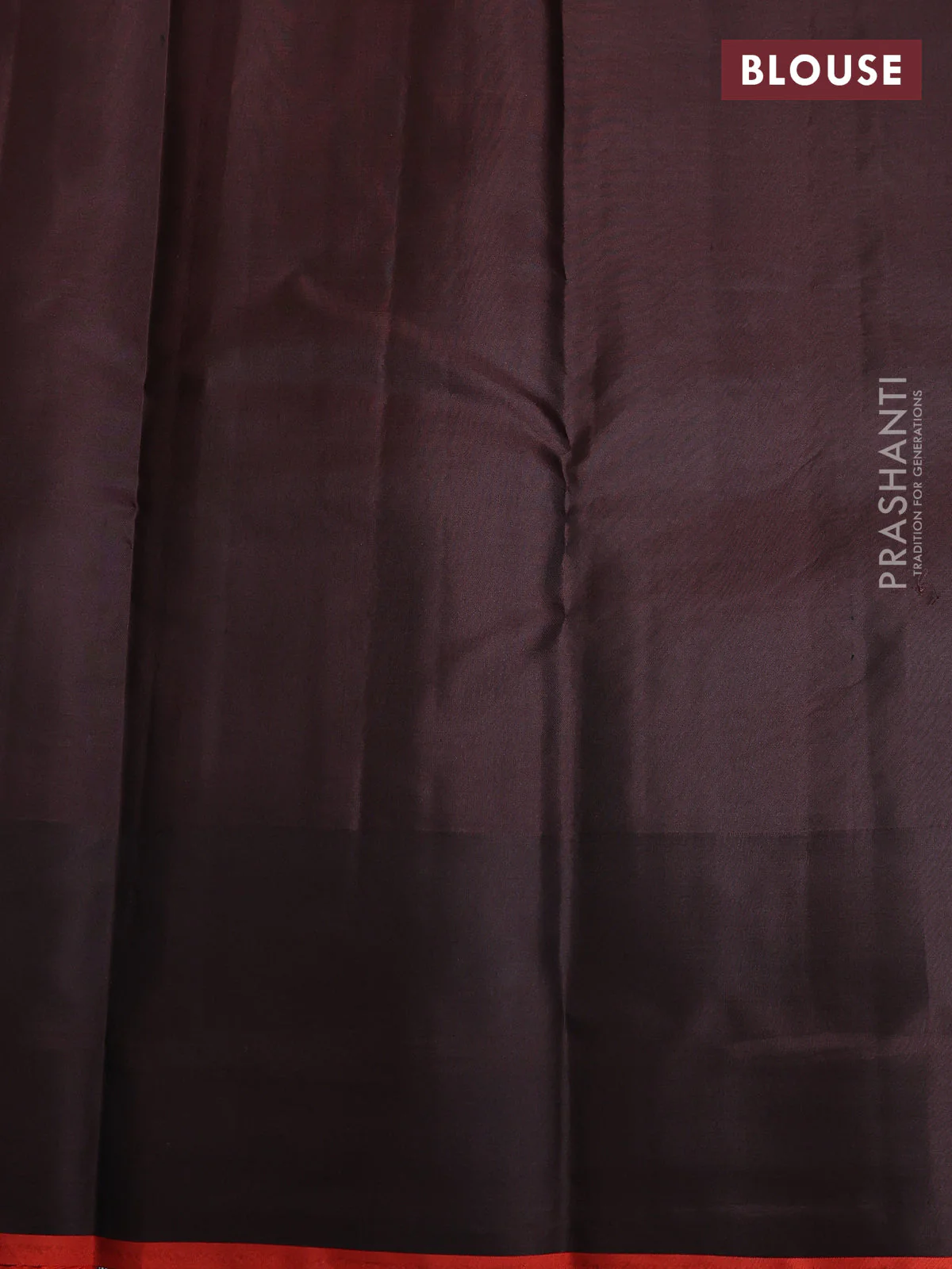 Pure kanchipuram silk saree red and coffee brown with zari woven buttas and zari woven butta border - Image 4