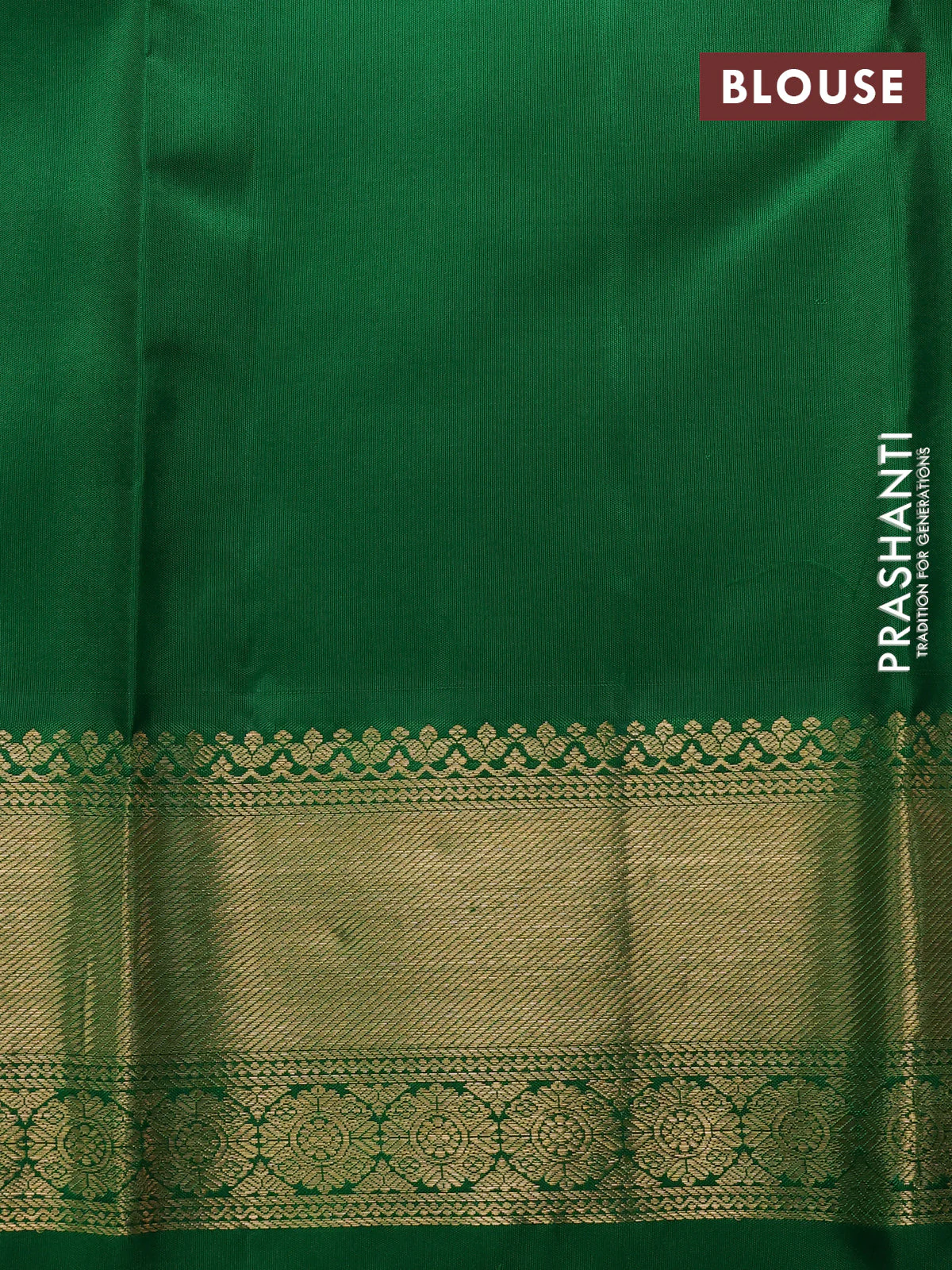 Pure kanchipuram silk saree red and green with annam & rudhraksha zari woven buttas and rich zari woven border - Image 4