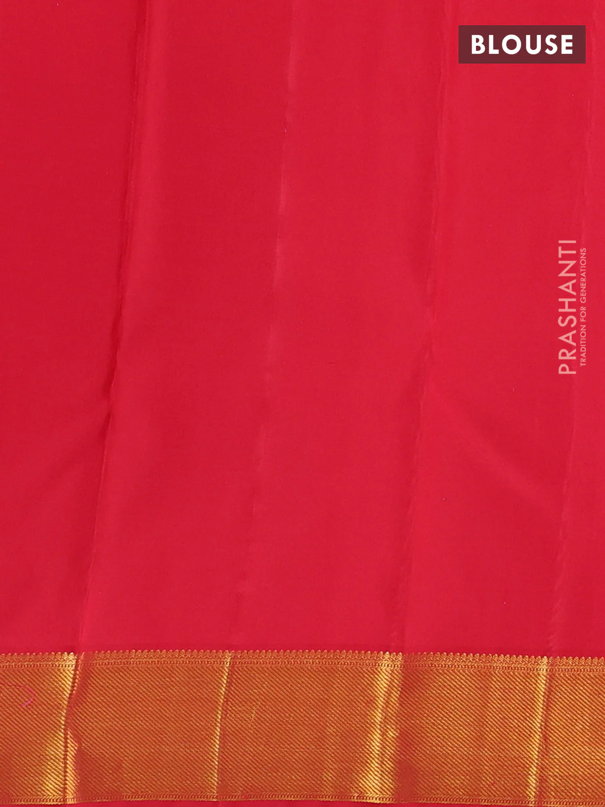 Pure kanchipuram silk saree red with allover zari woven brocade weaves and zari woven border - Image 4