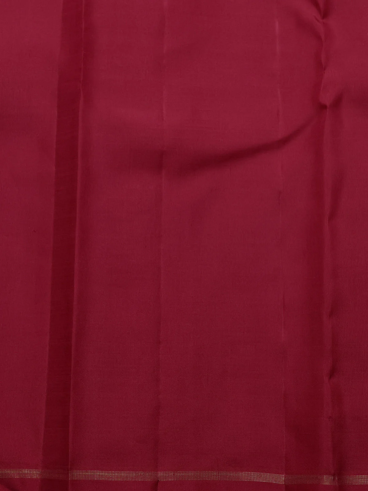 Pure kanchipuram silk saree red with annam zari woven buttas in borderless style - Image 4