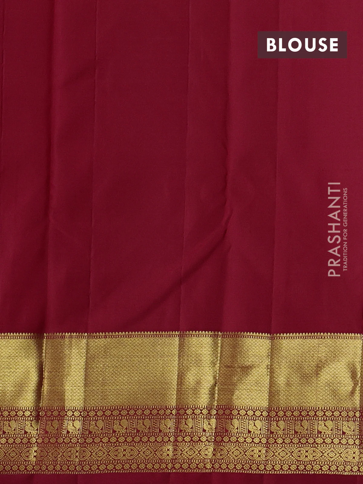 Pure kanchipuram silk saree red with zari woven buttas and zari woven border - Image 4