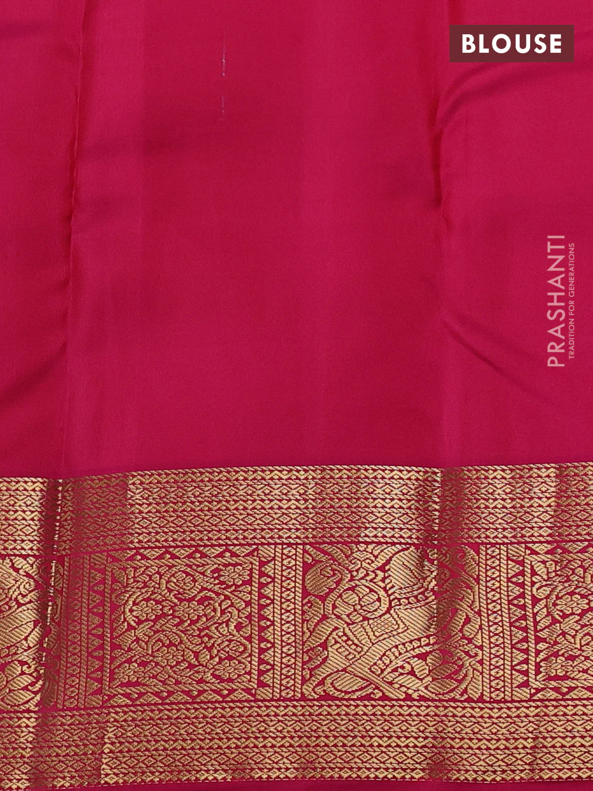 Pure kanchipuram silk saree royal blue and pink with paisley zari woven buttas and zari woven korvai border - Image 4