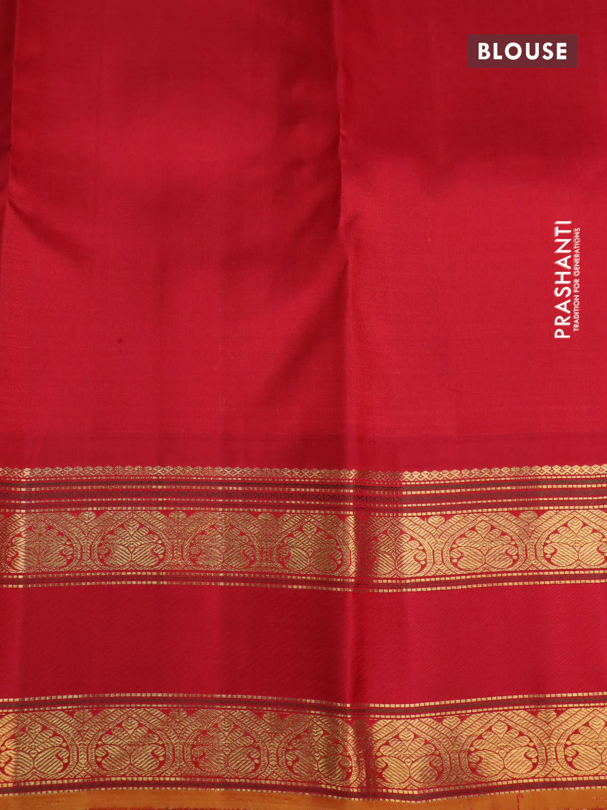 Pure kanchipuram silk saree royal blue with allover zari checks & buttas and ganga jamuna border - Image 4