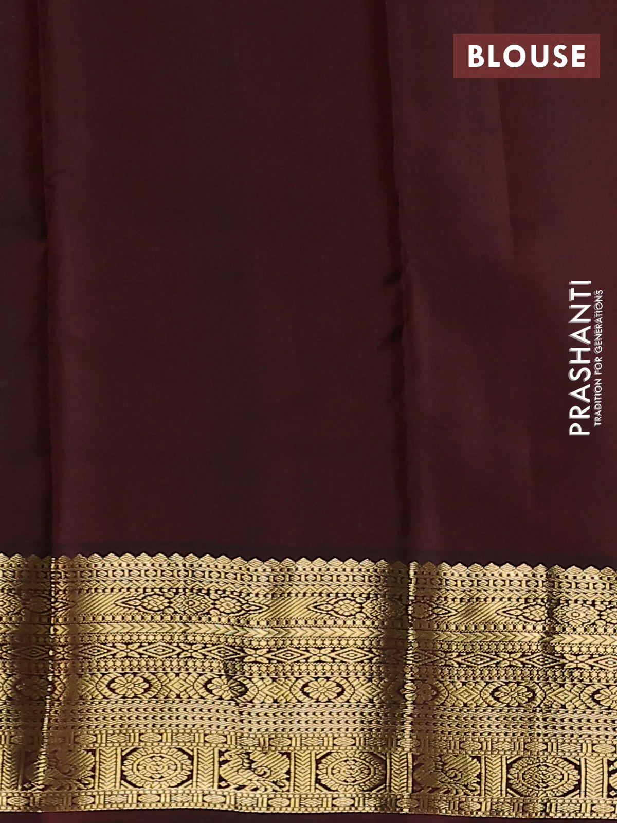 Pure kanchipuram silk saree teal blue and brown with zari woven buttas and zari woven korvai border - Image 3