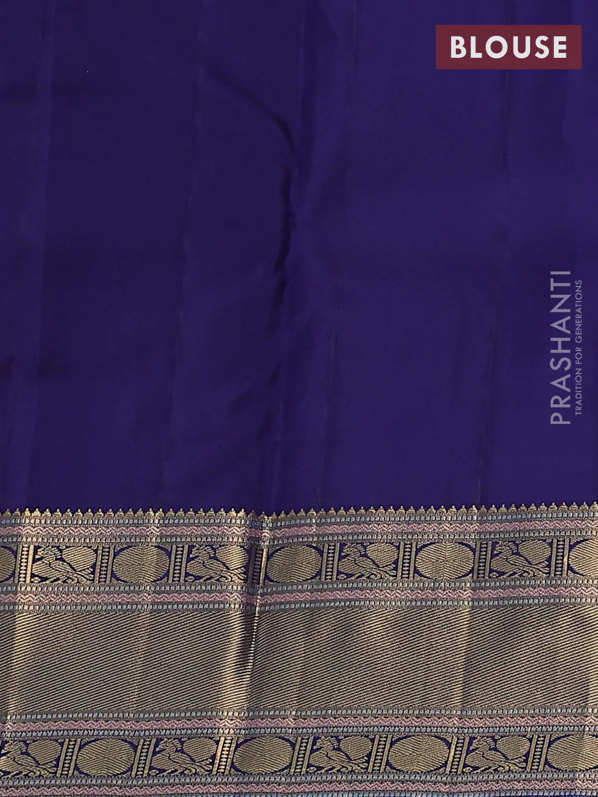 Pure kanchipuram silk saree teal blue and cs blue with zari woven buttas and zari woven border - Image 3