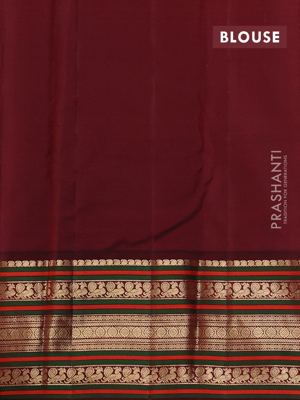 Pure kanchipuram silk saree teal blue and deep maroon with zari woven buttas and rich zari woven korvai border - Image 4