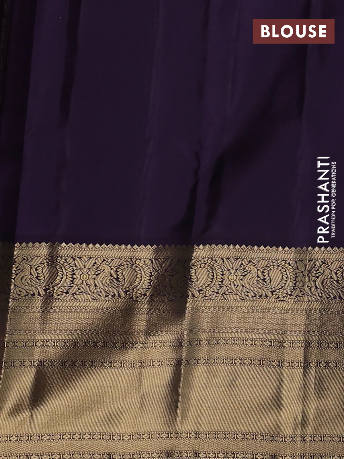 Pure kanchipuram silk saree teal blue and wine shade with paisley zari woven buttas and long annam zari woven korvai border - Image 3