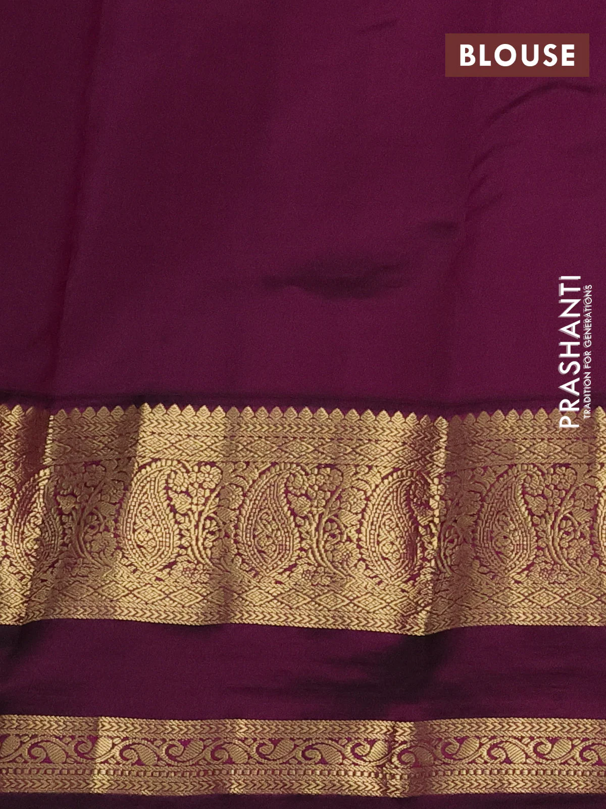 Pure kanchipuram silk saree teal blue and wine shade with zari woven buttas and zari woven korvai border - Image 3