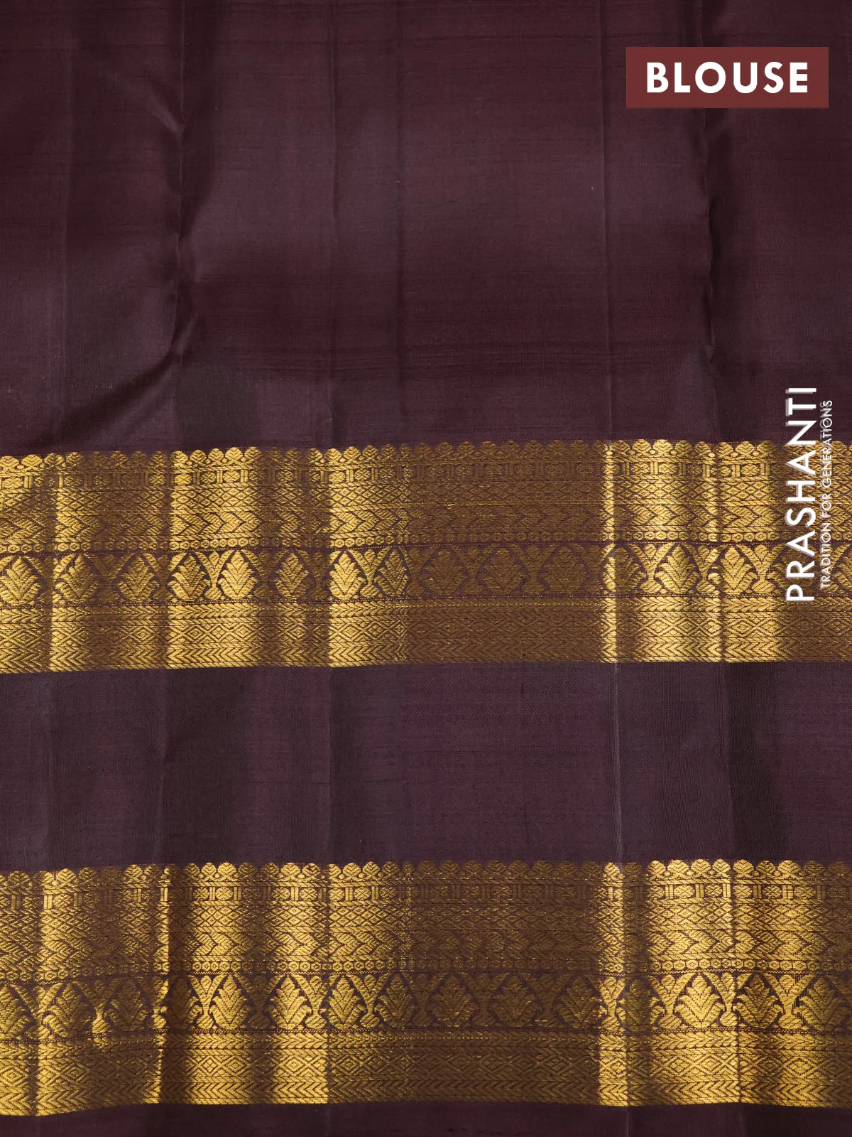 Pure kanchipuram silk saree teal green and coffee brown with zari woven buttas and long rettapet zari woven border - Image 4