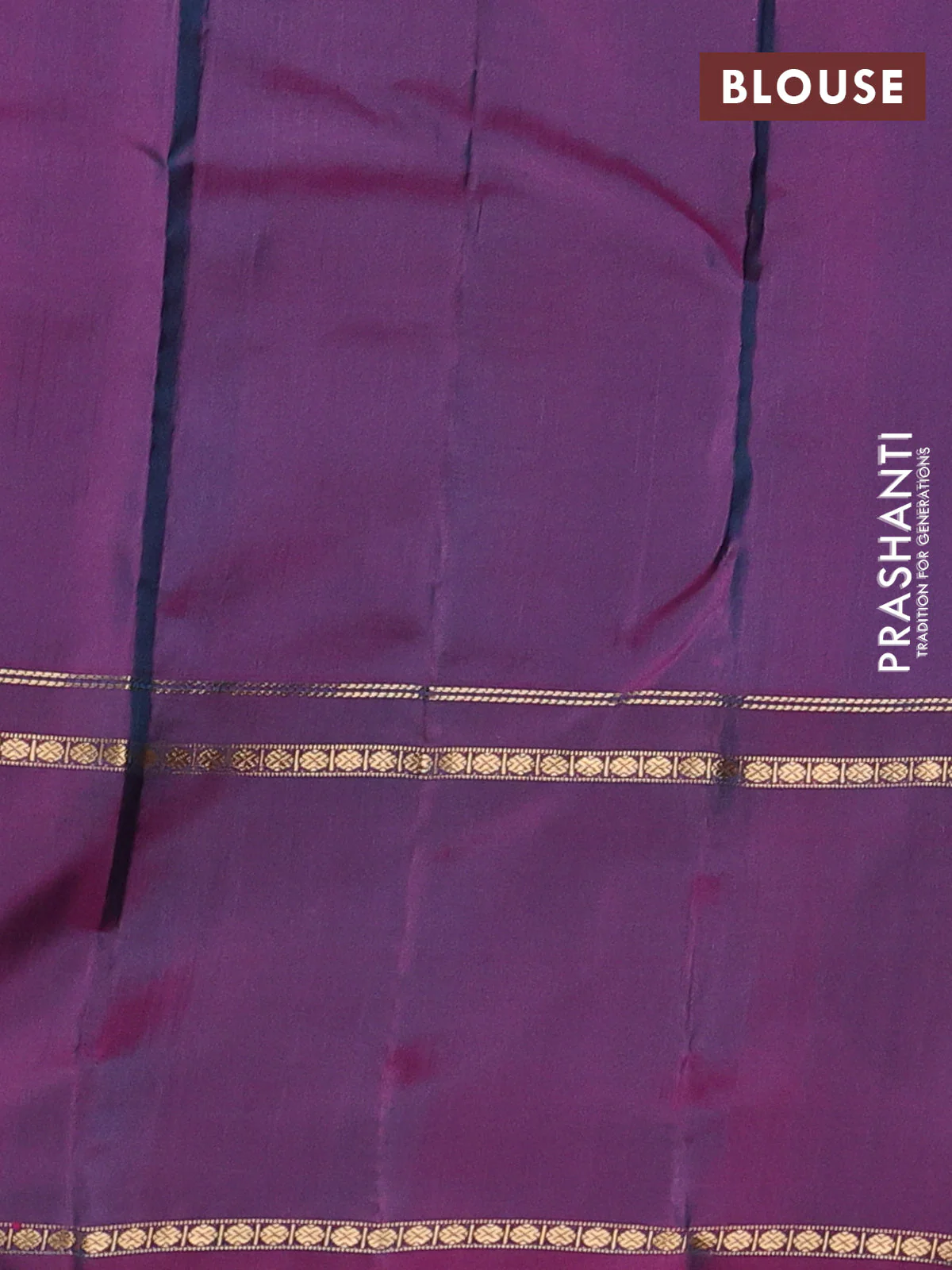 Pure kanchipuram silk saree teal green and dual shade of purple with zari woven buttas and rettapet zari woven border - Image 4