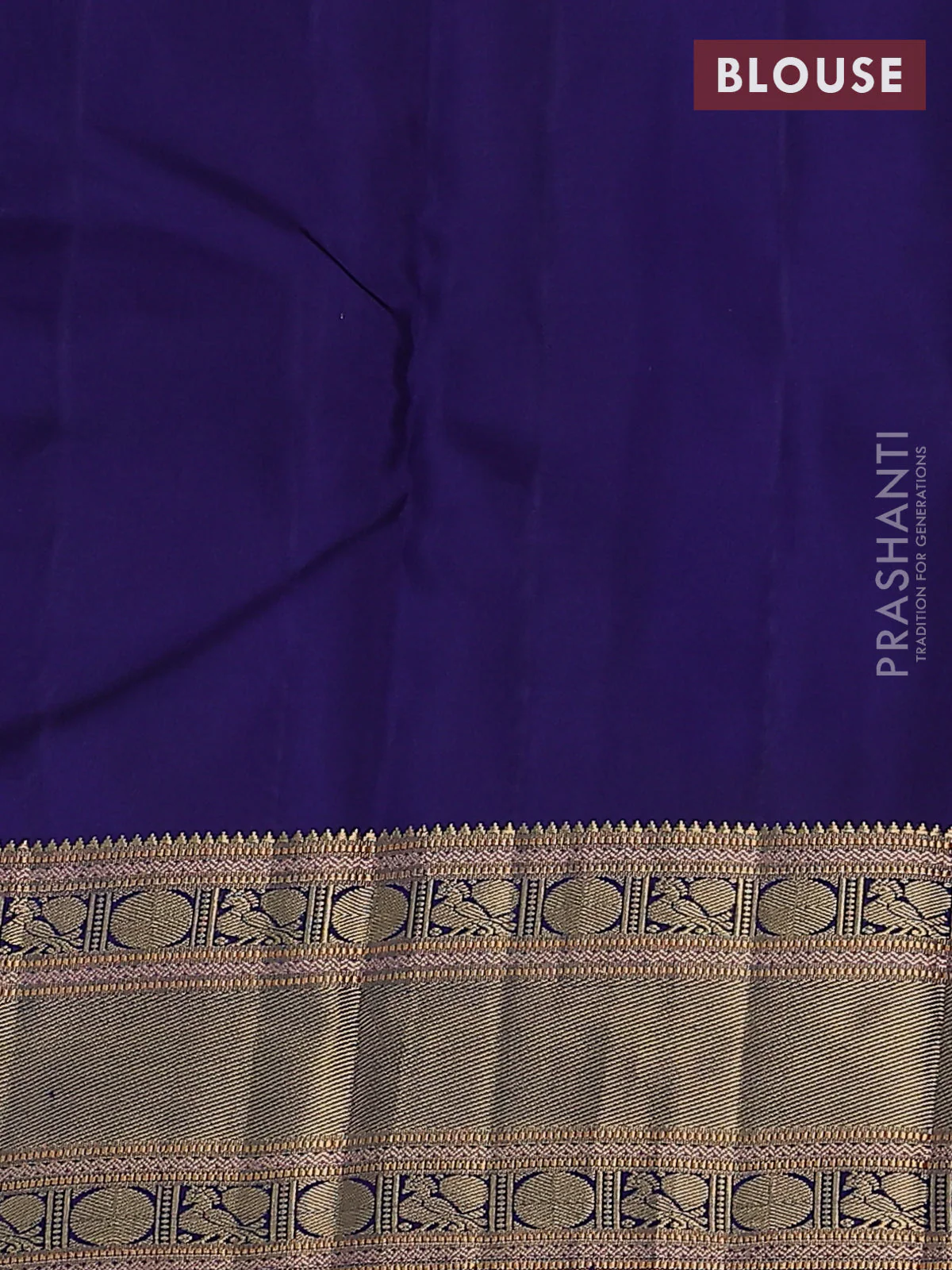 Pure kanchipuram silk saree teal green and navy blue with zari woven buttas and zari woven border - Image 3