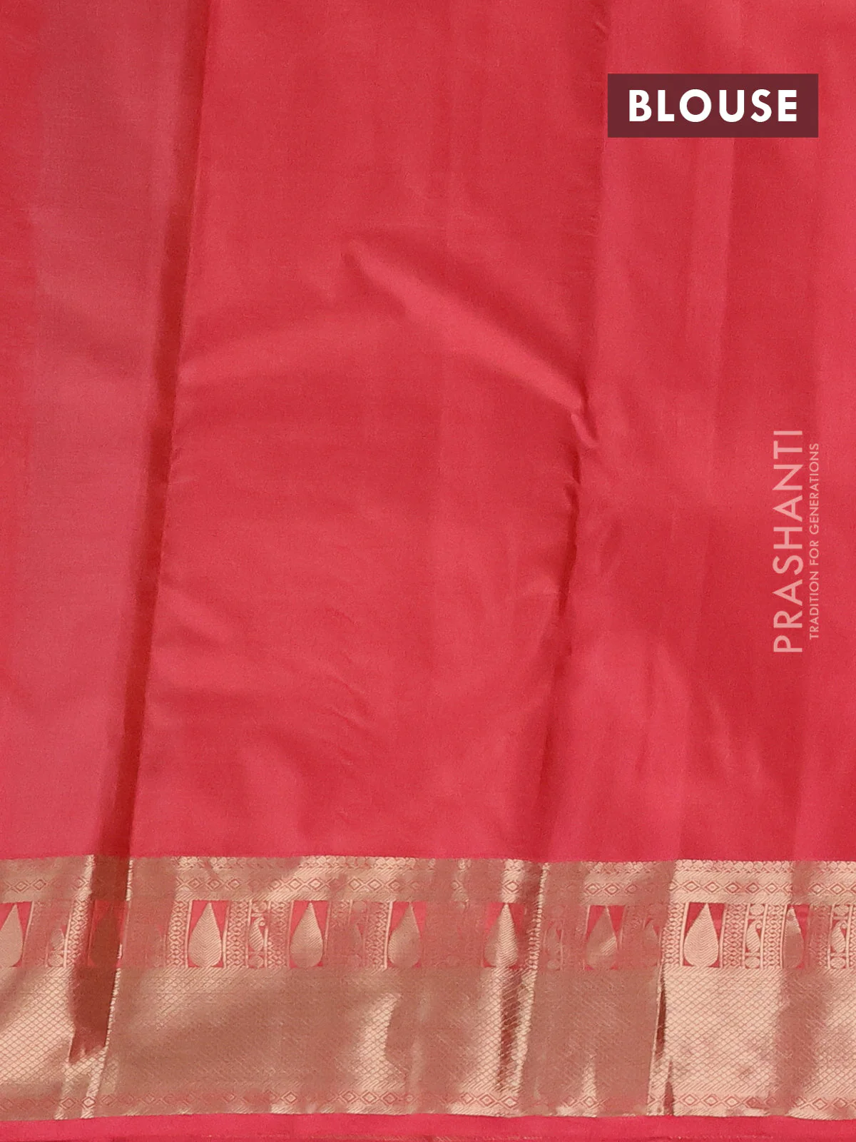 Pure Kanchipuram silk saree teal green and pink shade with allover zari woven 1000 buttas and zari woven border - Image 3