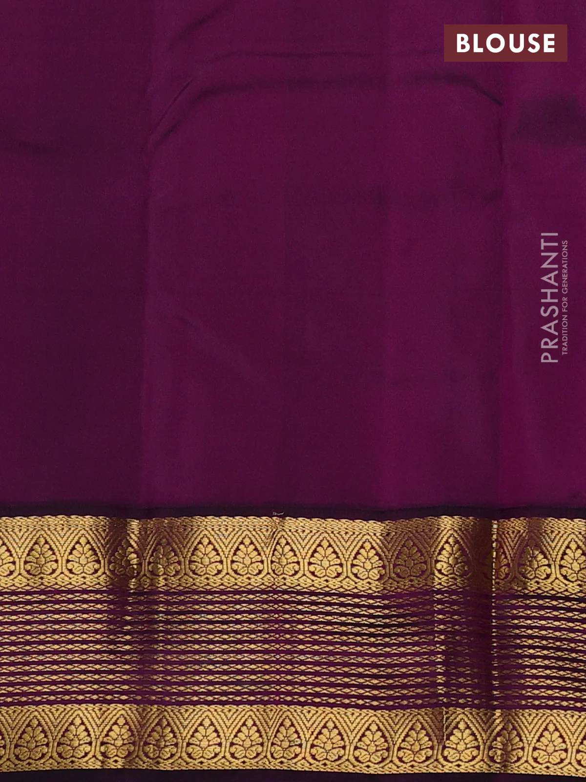 Pure kanchipuram silk saree teal green and purple with zari woven buttas and rich zari woven korvai border - Image 4