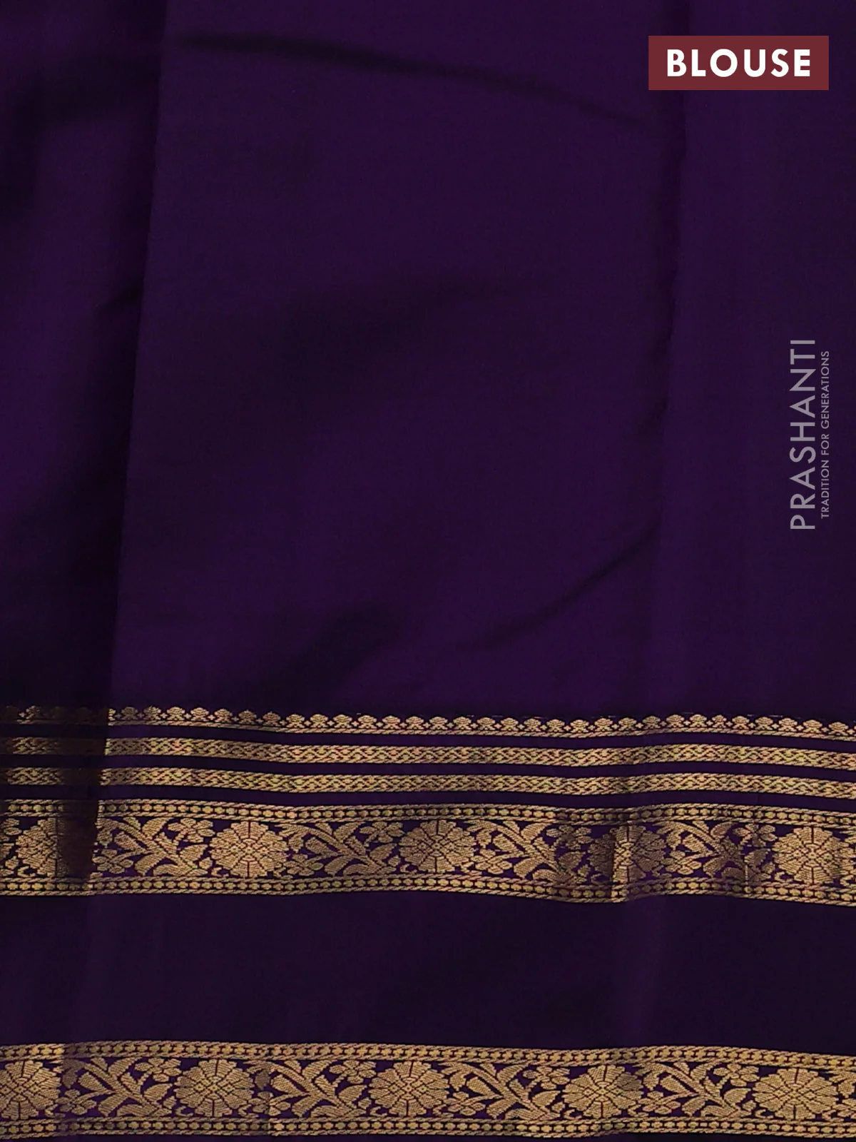 Pure kanchipuram silk saree teal green and violet with zari woven buttas and rettapet zari woven korvai border - Image 4