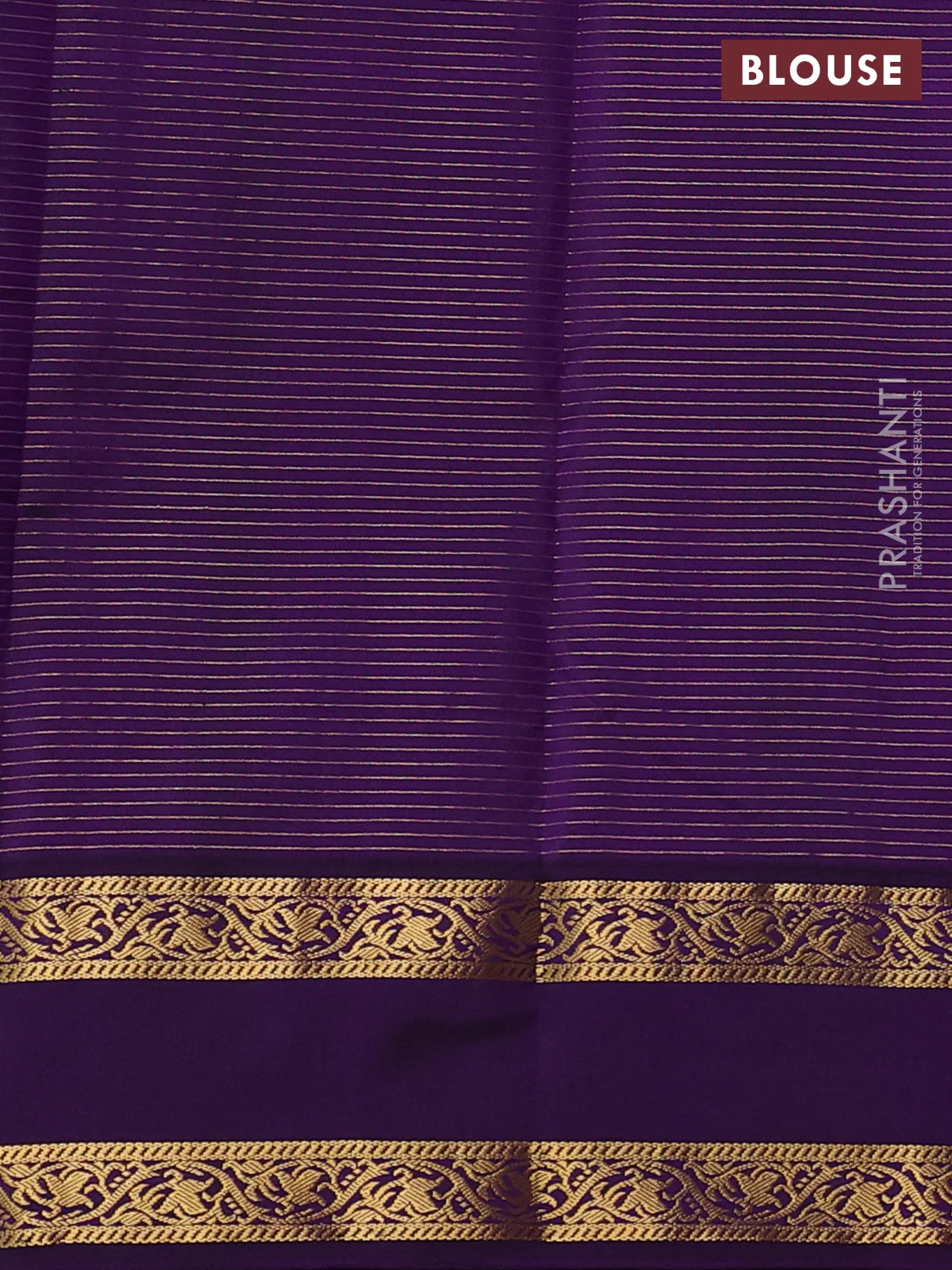 Pure kanchipuram silk saree teal green shade and violet with allover zari checks & buttas and rettapet zari woven korvai border - Image 4