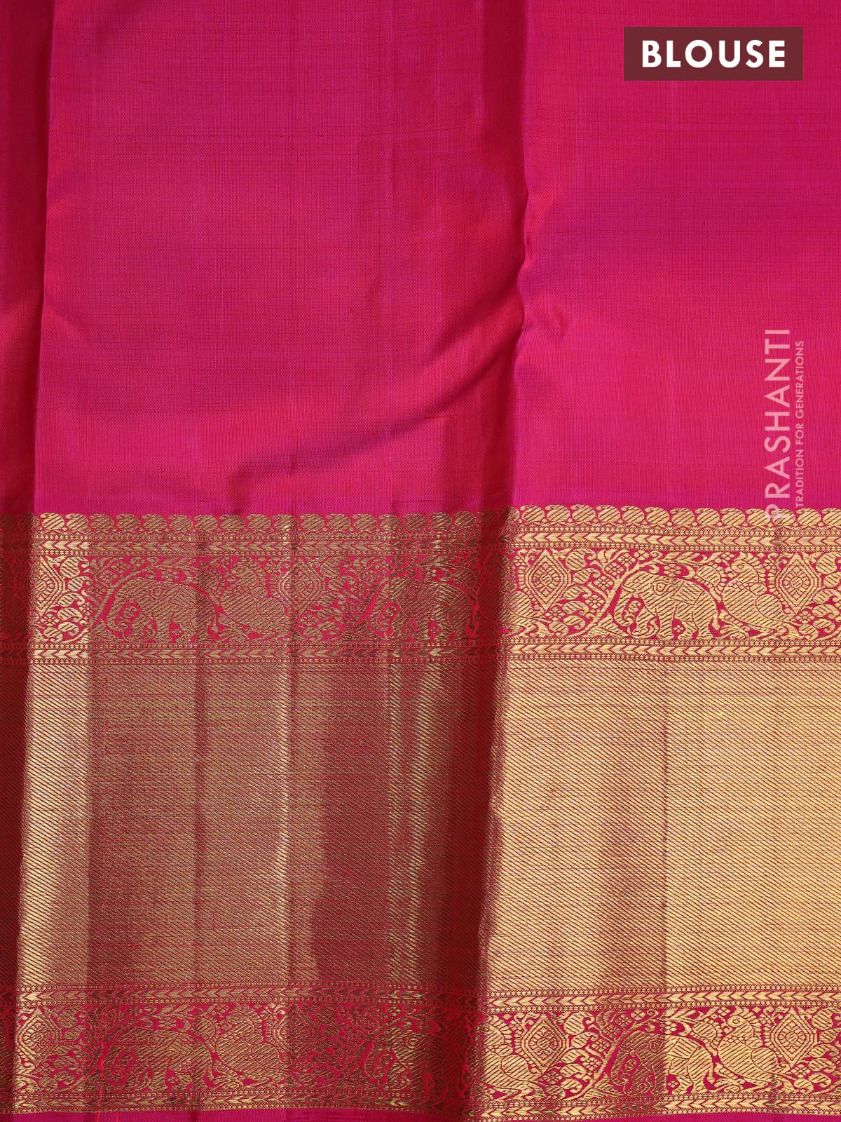 Pure kanchipuram silk saree teal shade and pink with allover zari woven brocade weaves and long zari woven korvai border - Image 4