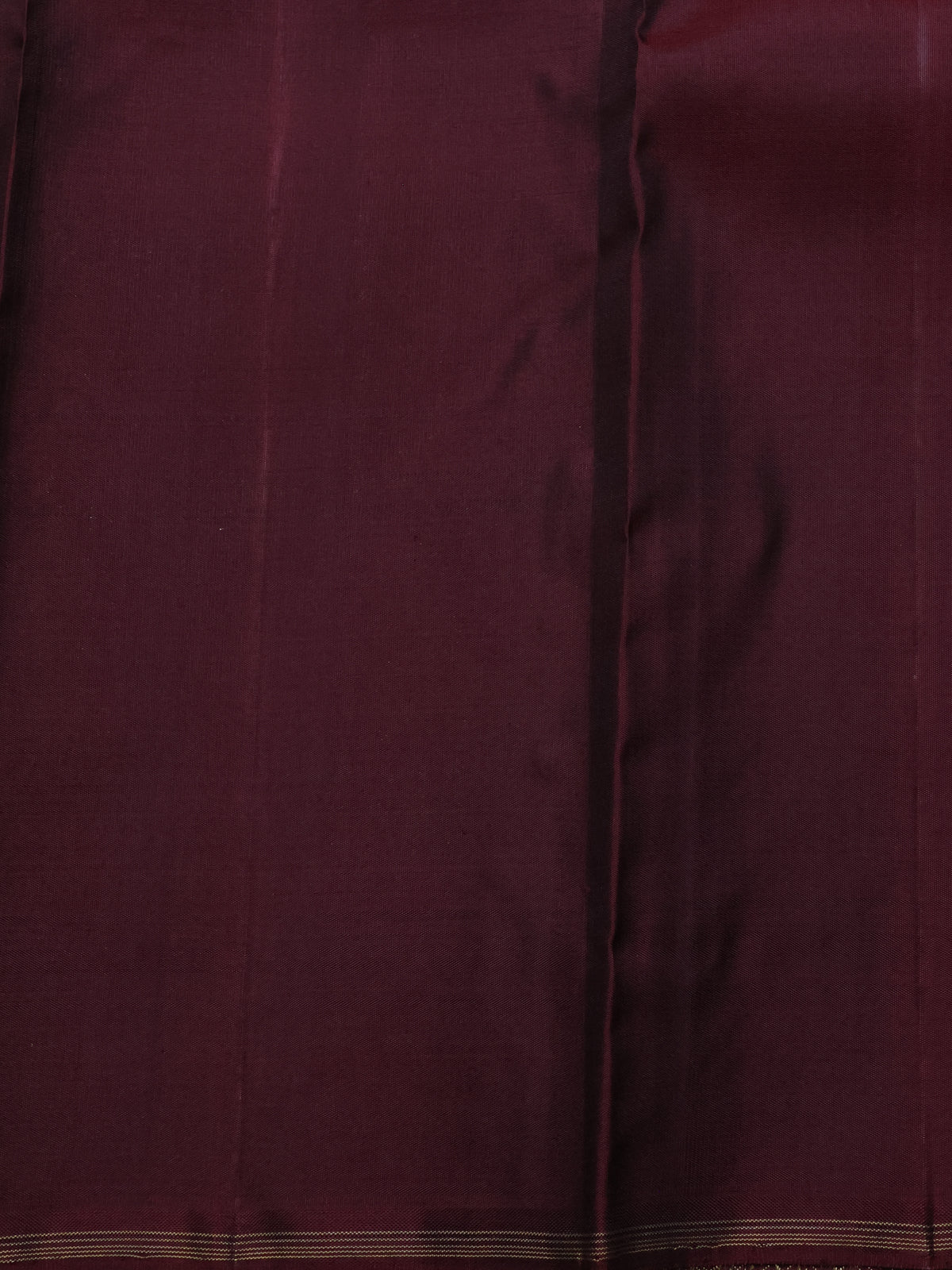 Pure kanchipuram silk saree yellow and deep maroon with zari woven buttas in borderless style - Image 4