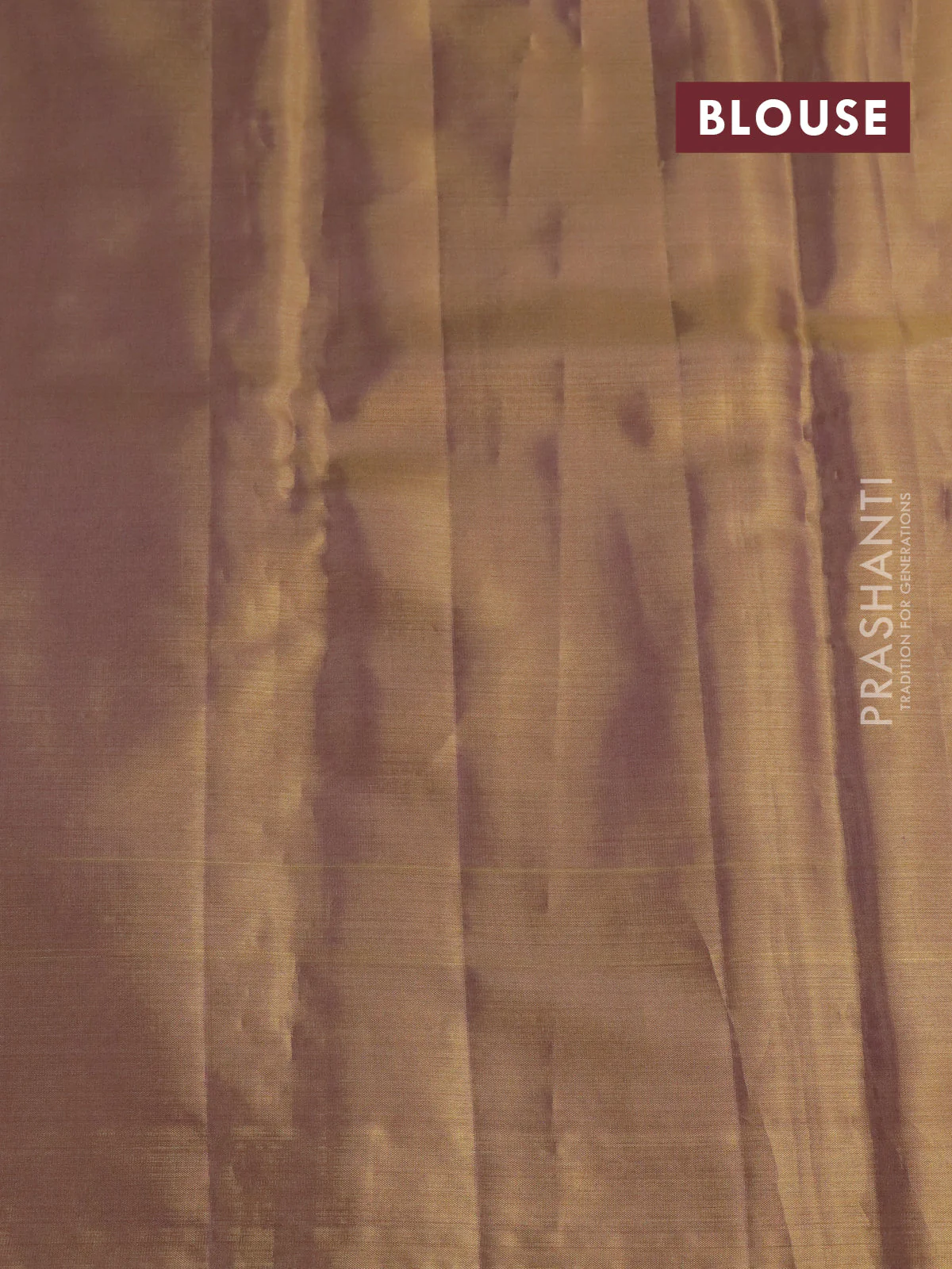 Pure kanchipuram tissue silk saree dual shade of pastel lavender with allover rich pichwai design weaving and zari woven border - Image 4