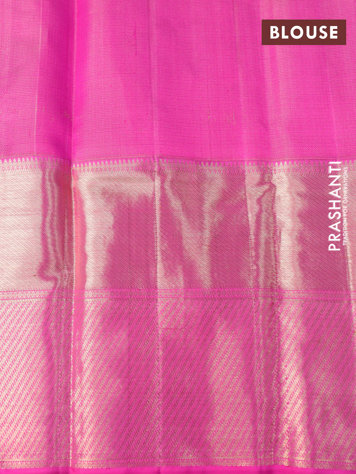 Pure kanchipuram tissue silk saree light green and pink with allover silver zari woven brocade weaves and long zari woven border - Image 4