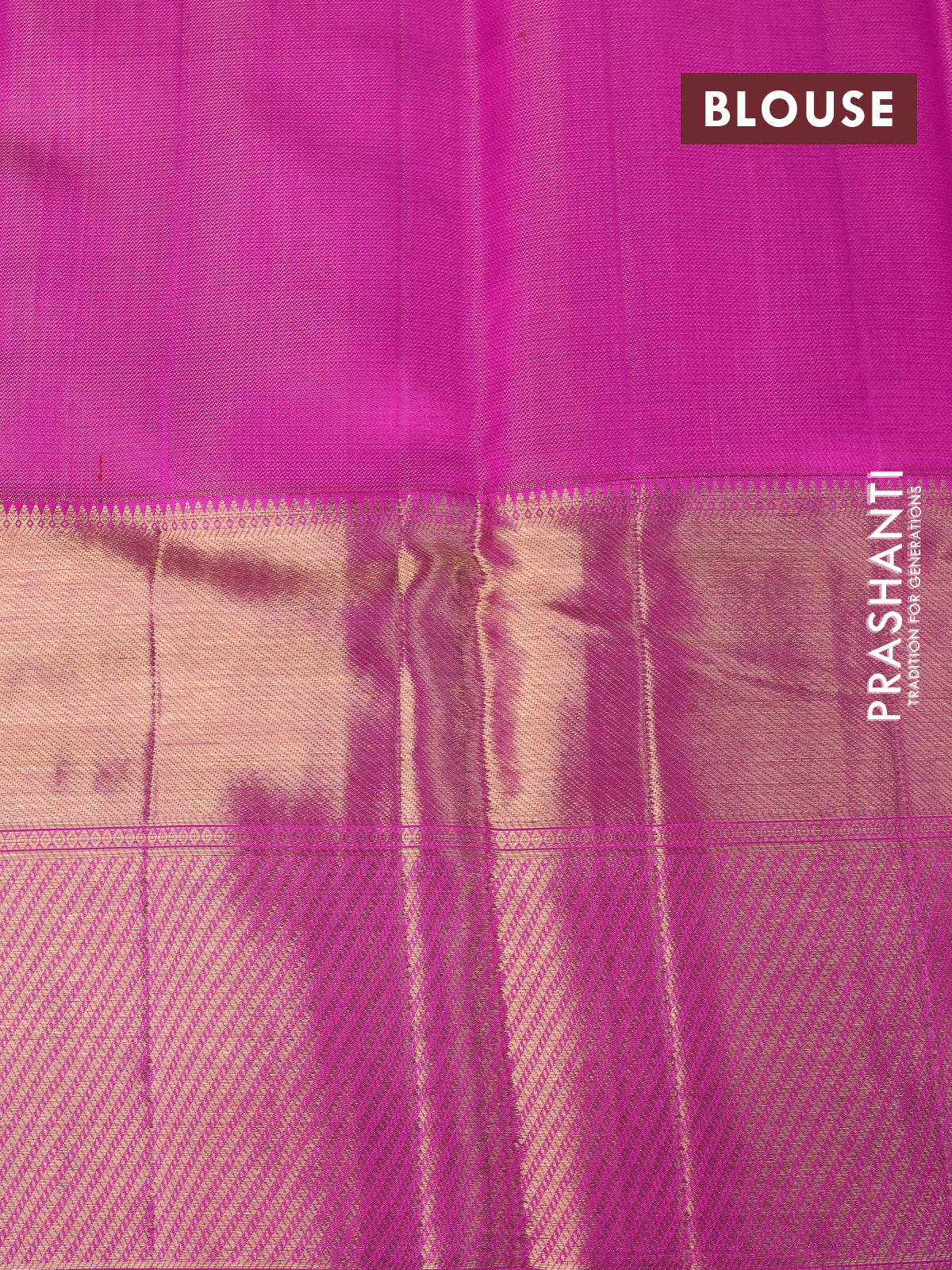Pure kanchipuram tissue silk saree teal shade shade and pink with allover zari woven brocade weaves and long zari woven border - Image 4
