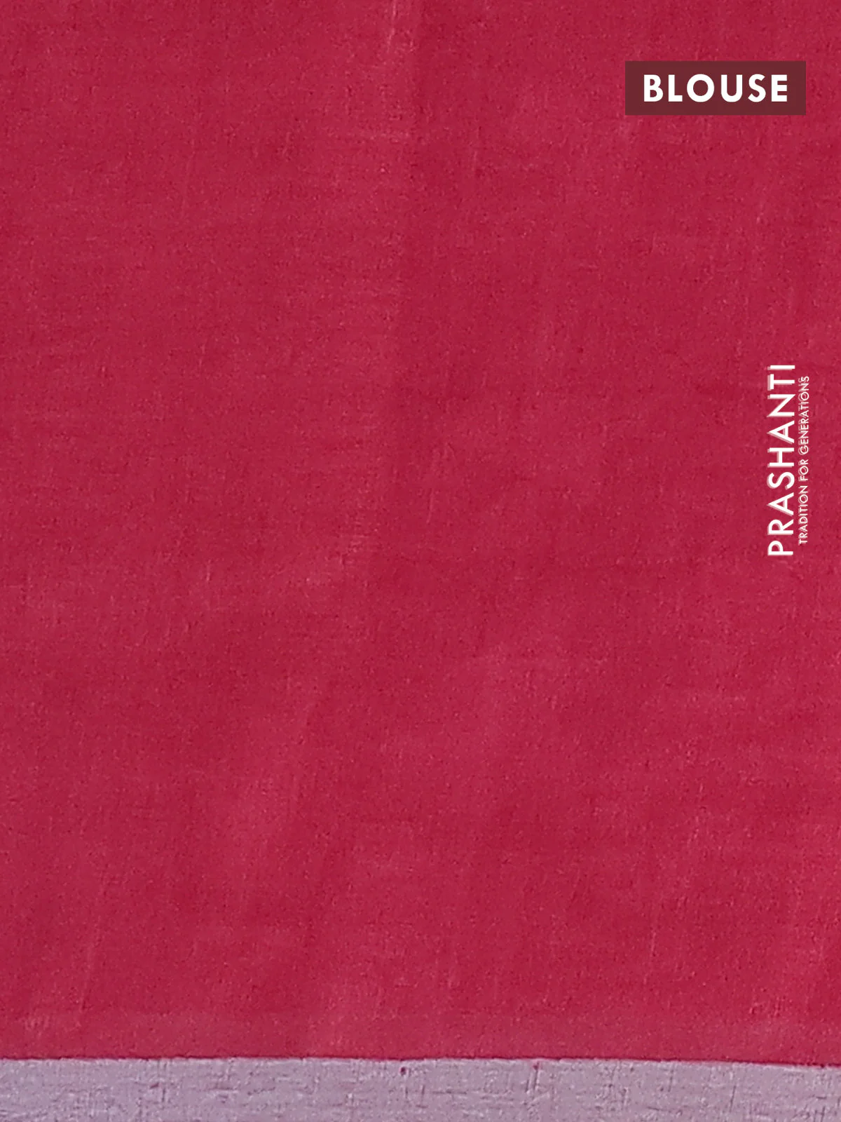 Pure linen saree maroon with plain body and silver zari woven border - Image 4