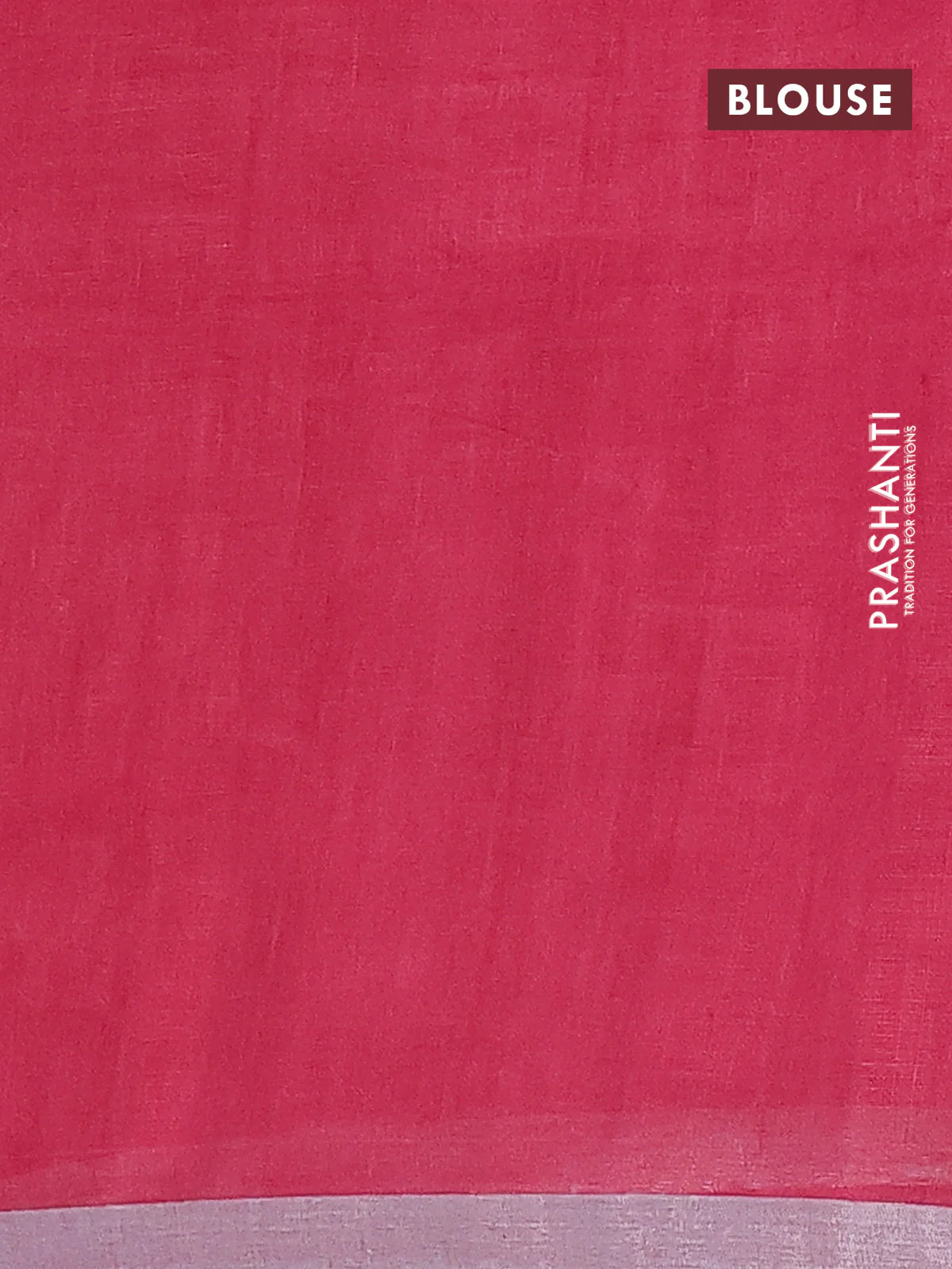 Pure linen saree pink shade with plain body and silver zari woven border - Image 4