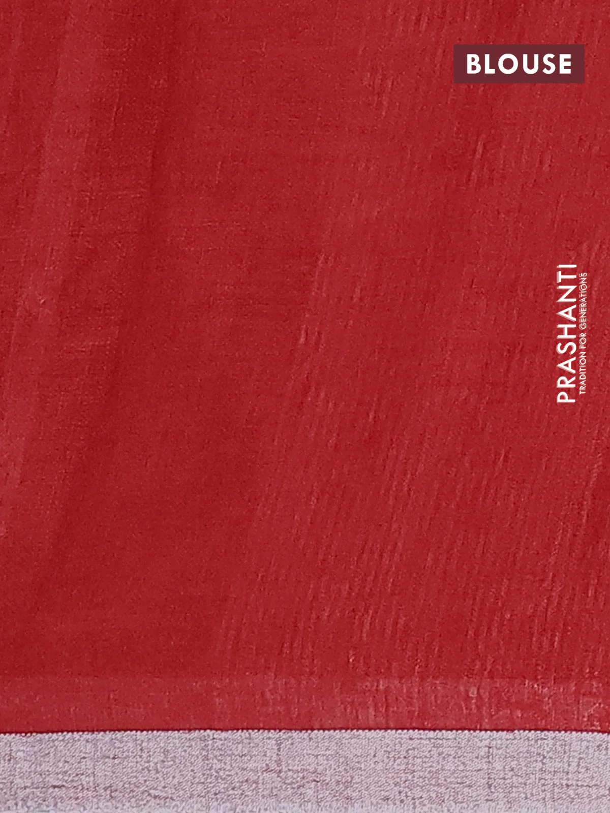 Pure linen saree rust shade and maroon with plain body and silver zari woven border - Image 4
