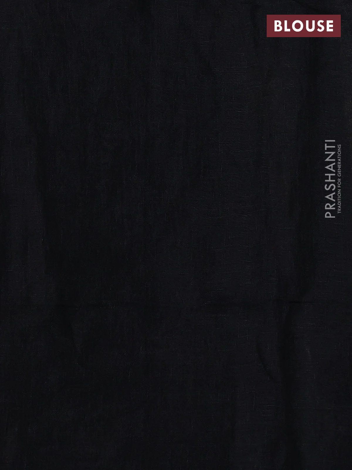 Pure linen tissue saree black grey and gold with allover stripe pattern in borderless style - Image 3