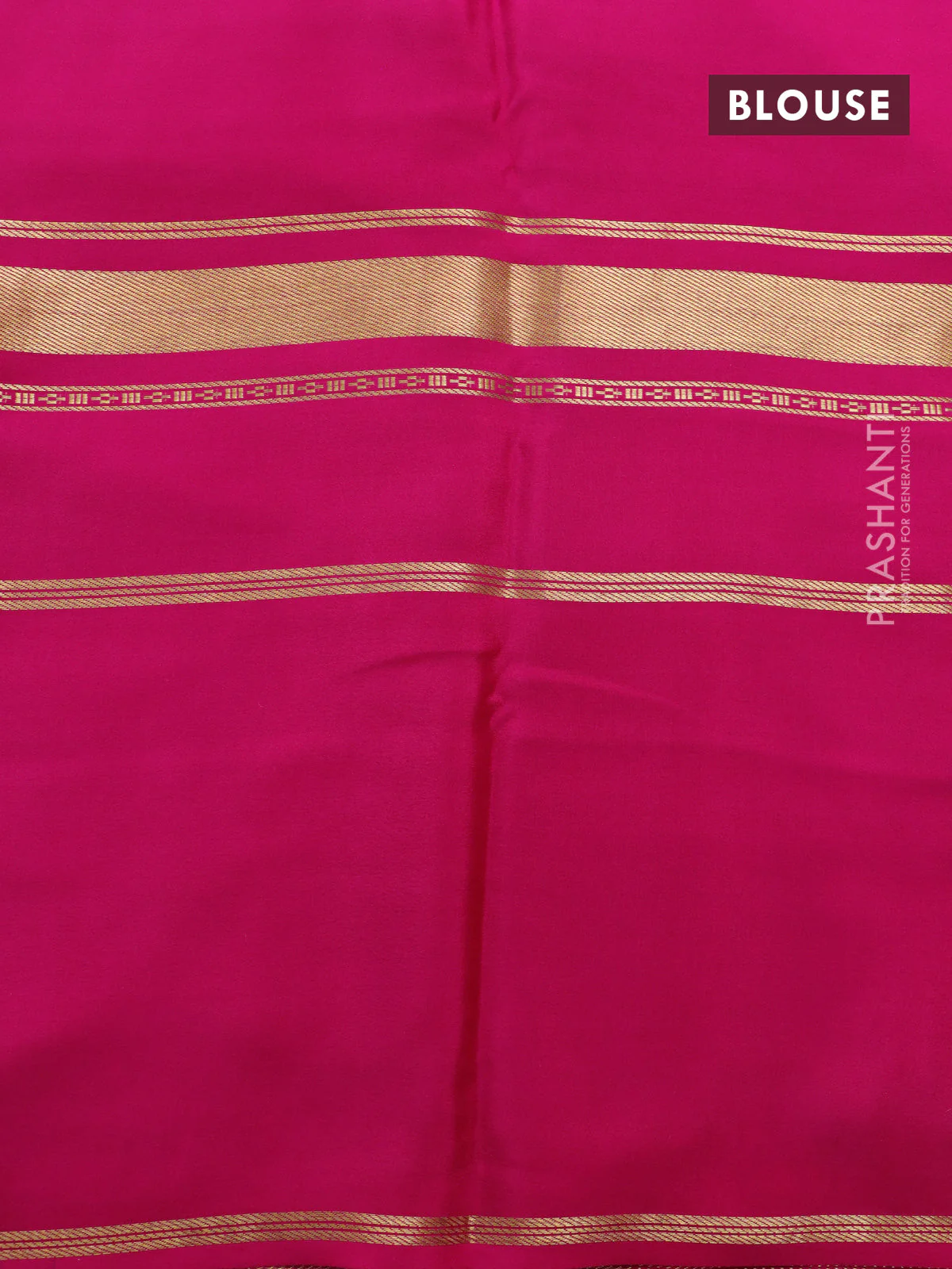 Pure mysore crepe silk saree grey and magenta pink with kalamkari prints and long zari woven border - Image 7