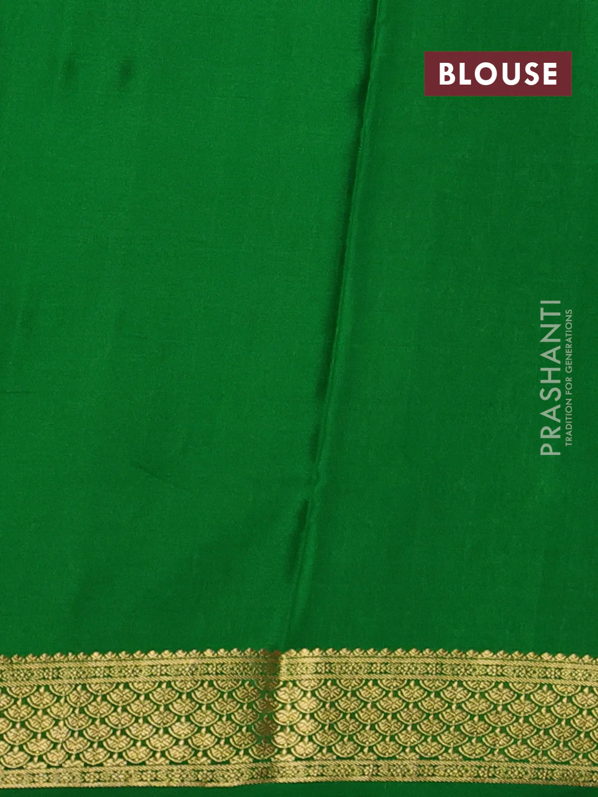 Pure mysore silk partly saree pink shade and green with allover zari woven checked pattern and zari woven border - Image 5