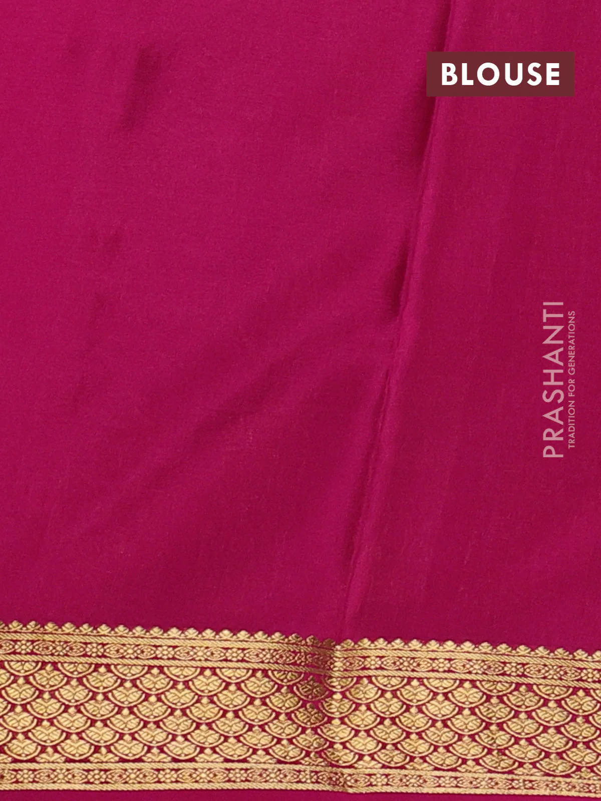 Pure mysore silk partly saree teal green shade and pink with allover zari woven checked pattern and zari woven border - Image 5