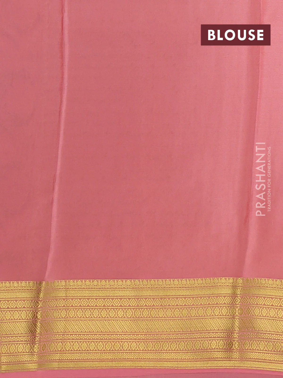Pure mysore silk saree black and peach shade with plain body and rettapet zari woven border - Image 3