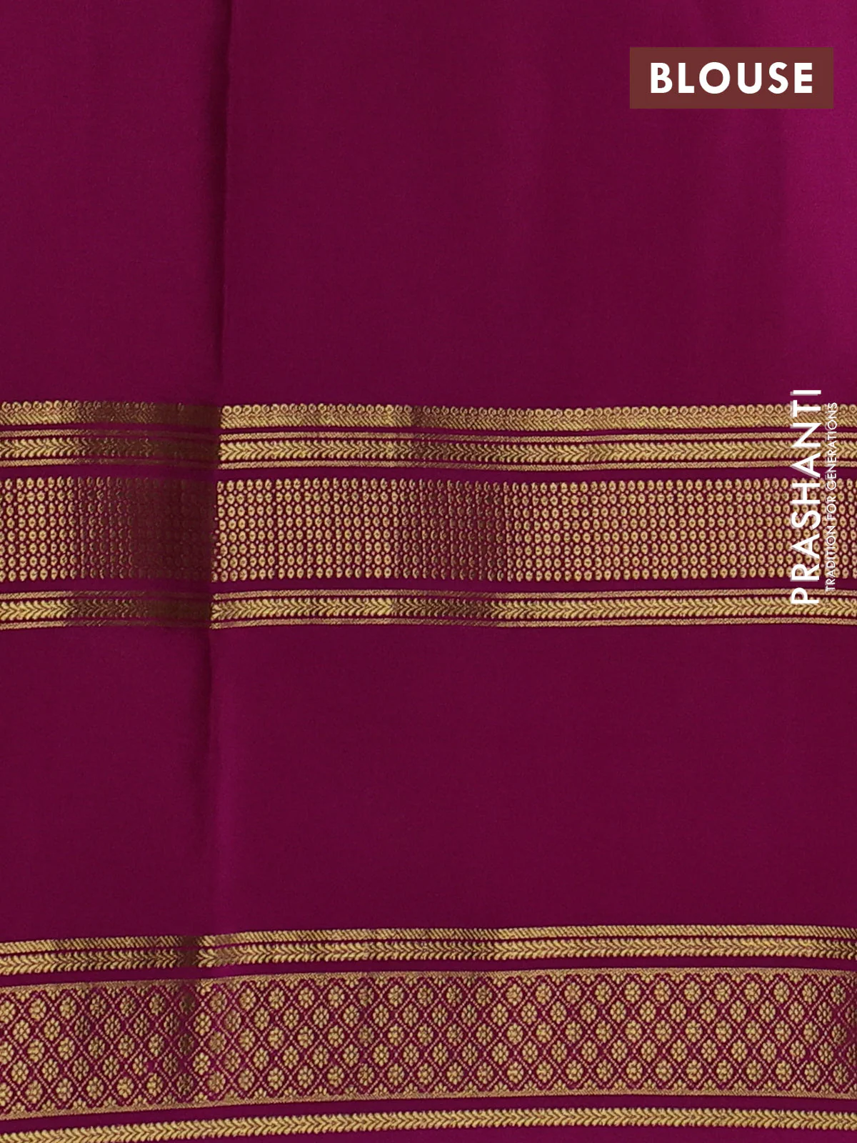 Pure mysore silk saree bottle green and magenta pink with plain body and rettapet zari woven border - Image 3