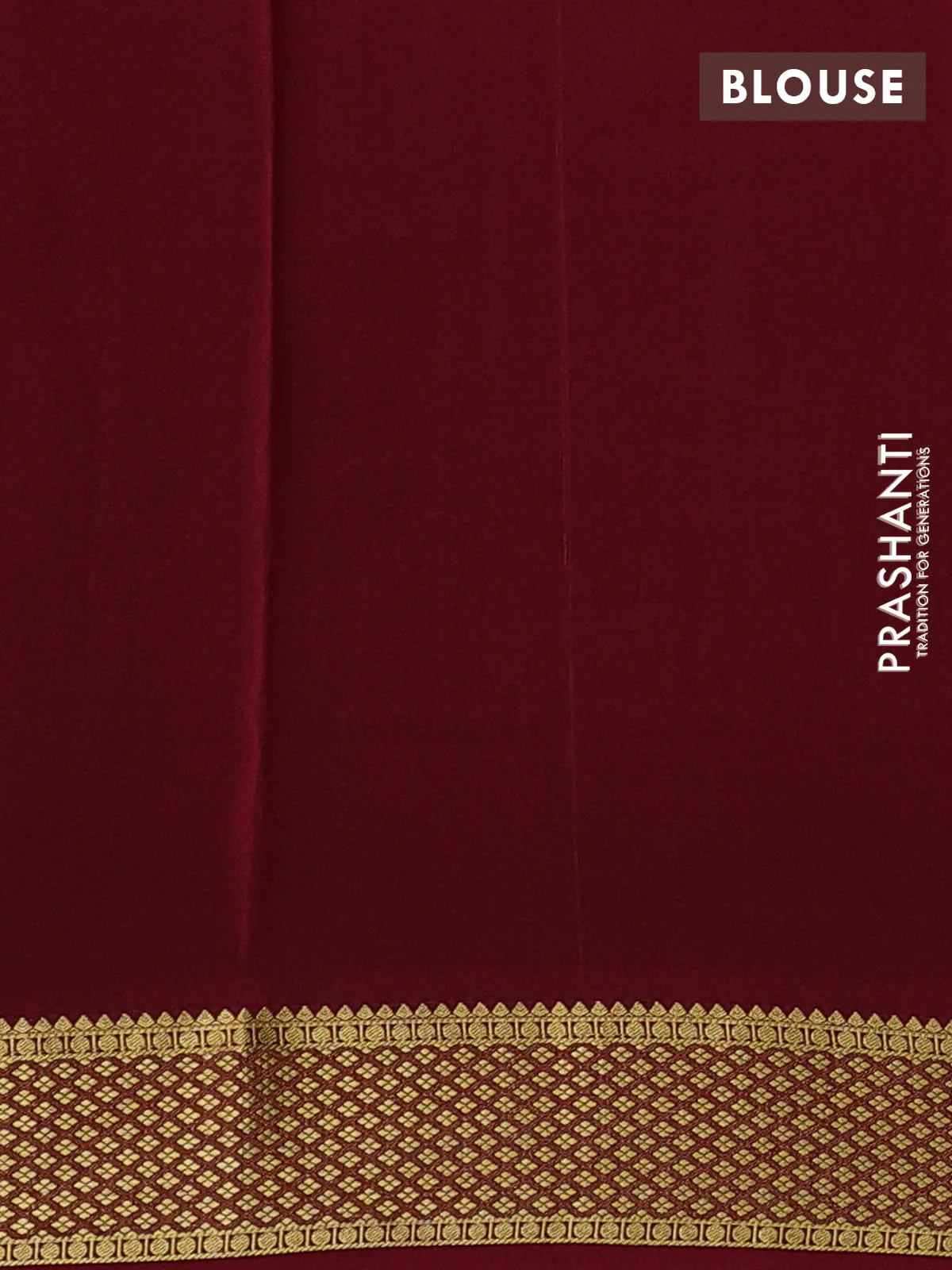 Pure mysore silk saree bottle green and maroon with allover zari checks & buttas and zari woven border - Image 3